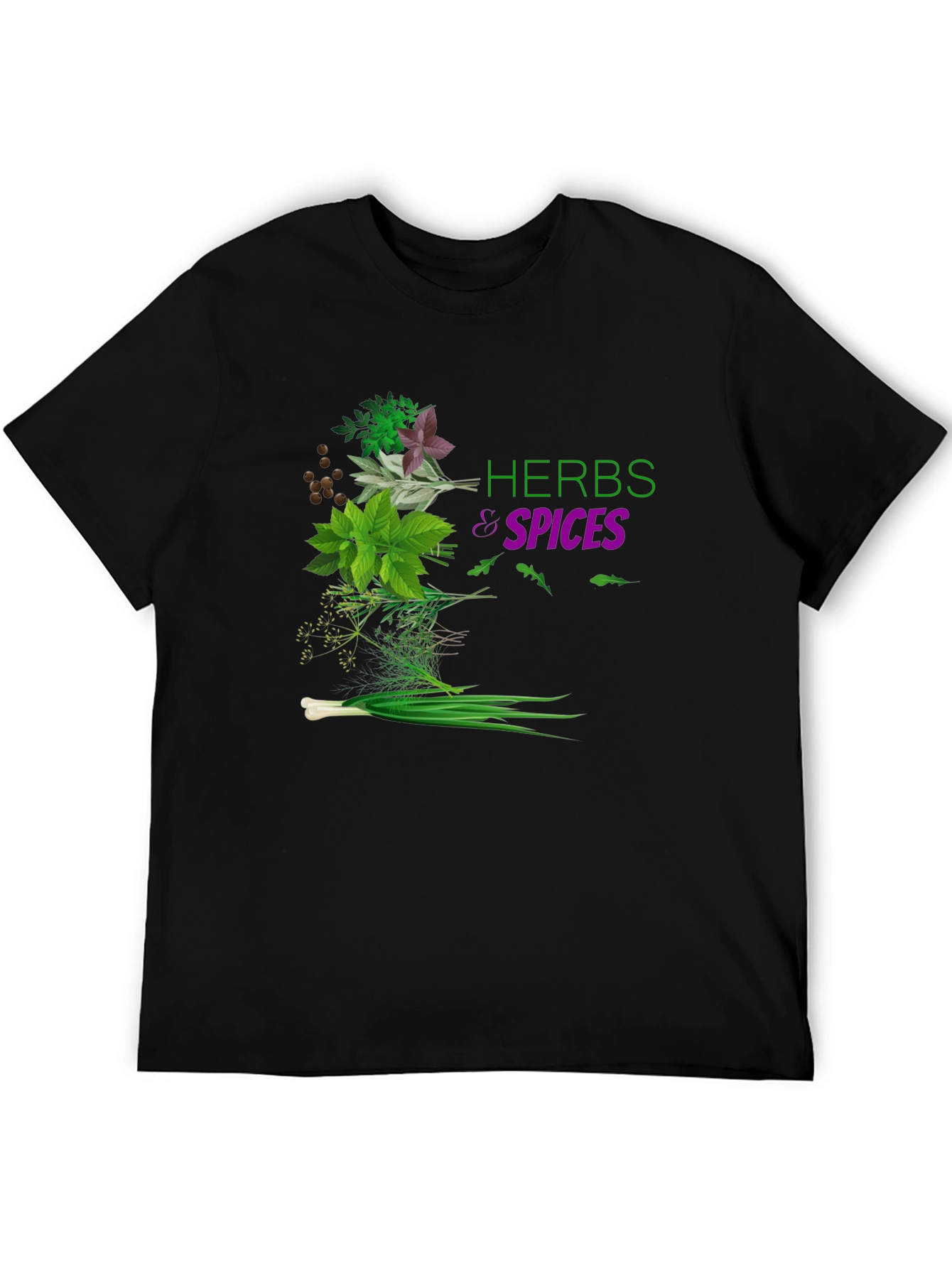 Herbs & Spices Graphic T-Shirt - Black