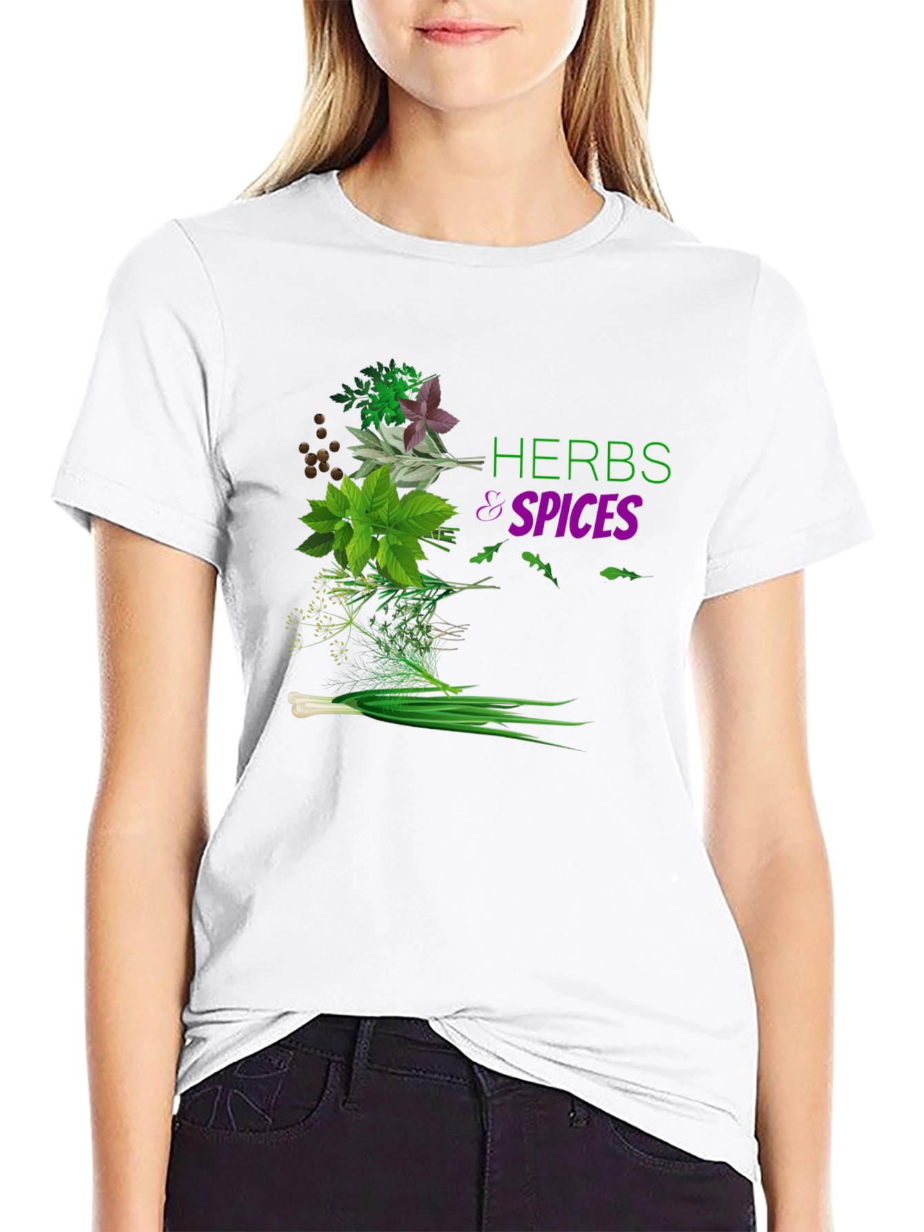 Herbs & Spices Graphic T-Shirt - Black