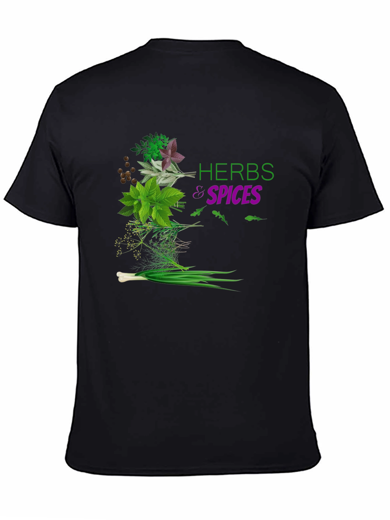 Herbs & Spices Graphic T-Shirt - Black