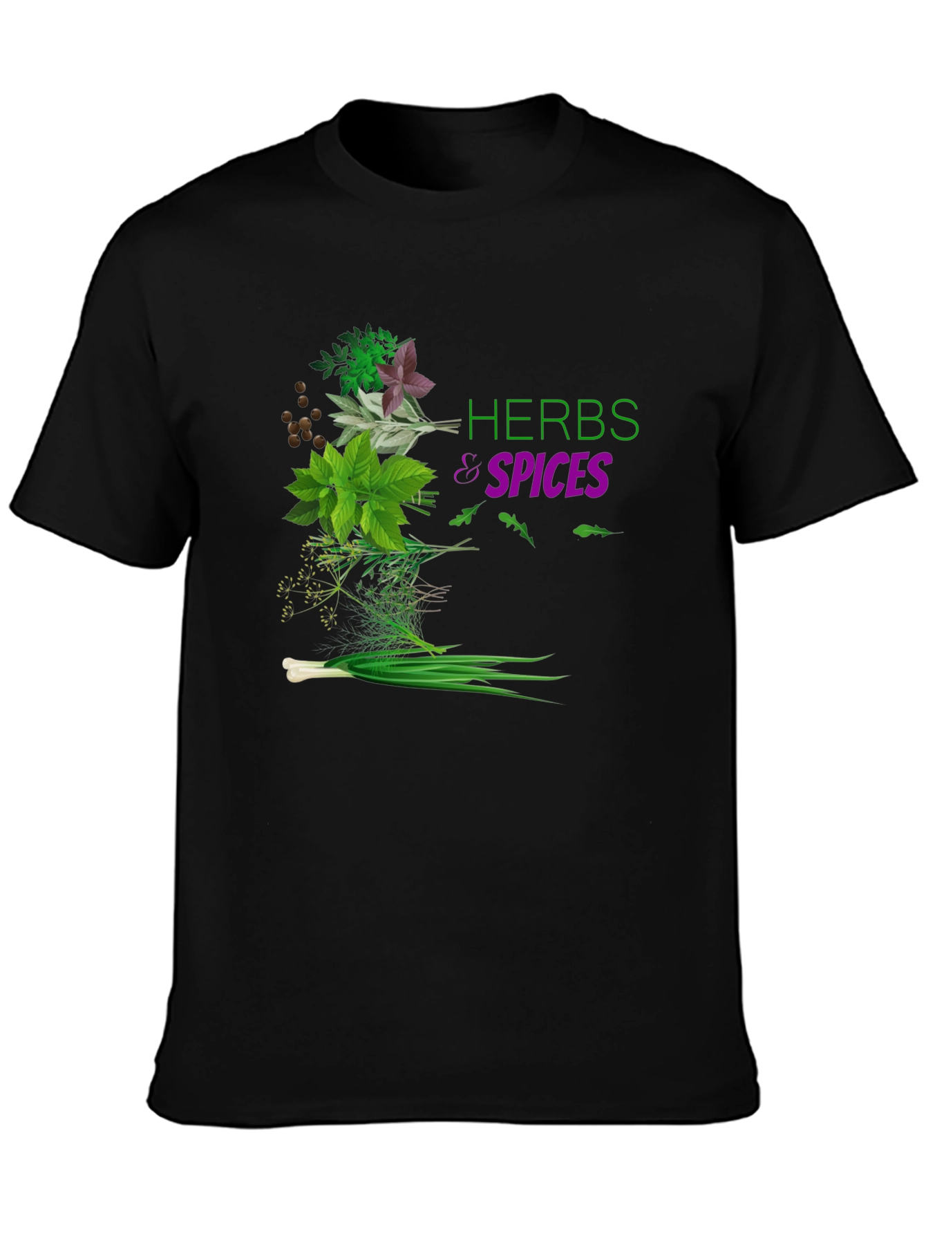 Herbs & Spices Graphic T-Shirt - Black