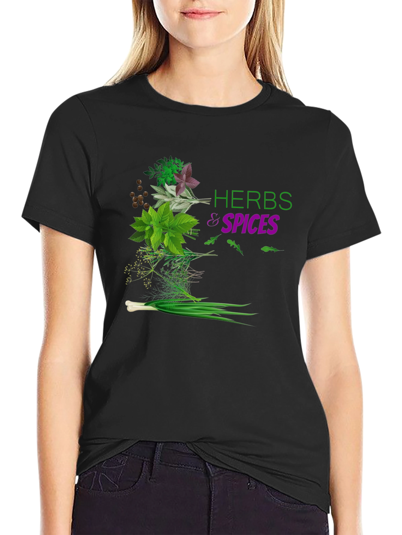 Herbs & Spices Graphic T-Shirt - Black