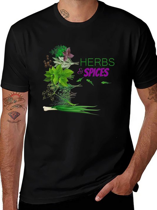 Herbs & Spices Graphic T-Shirt - Black