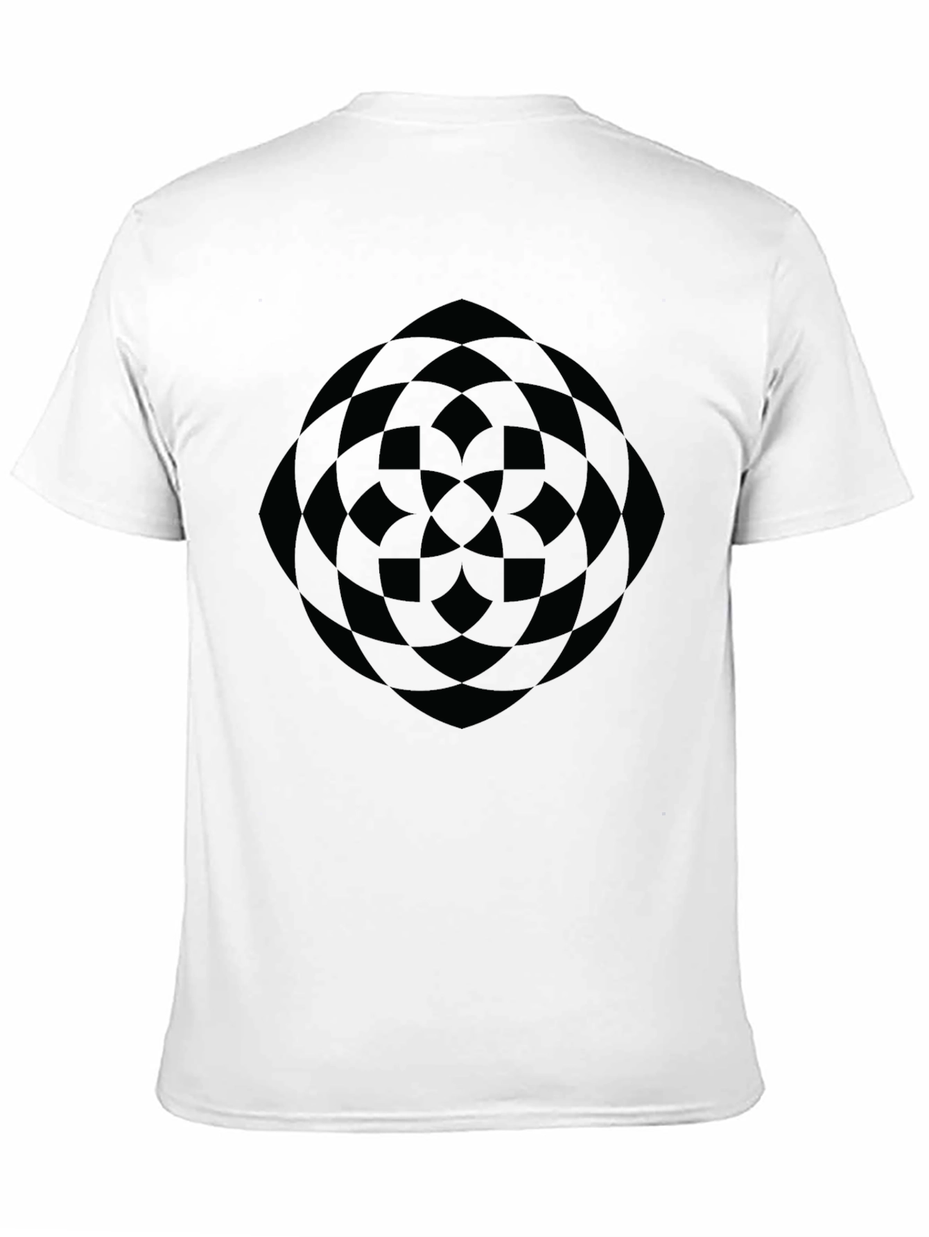 Abstract Geometric Pattern Black T-Shirt