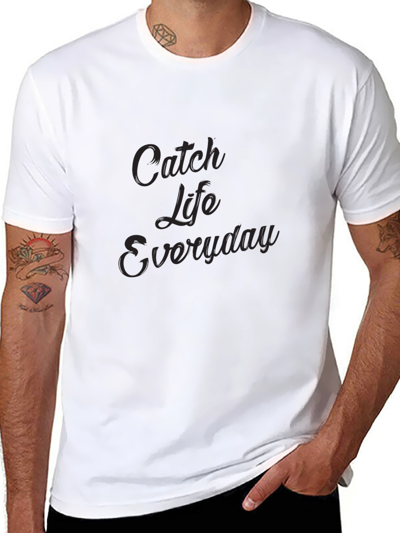 Catch Life Everyday Black T-Shirt