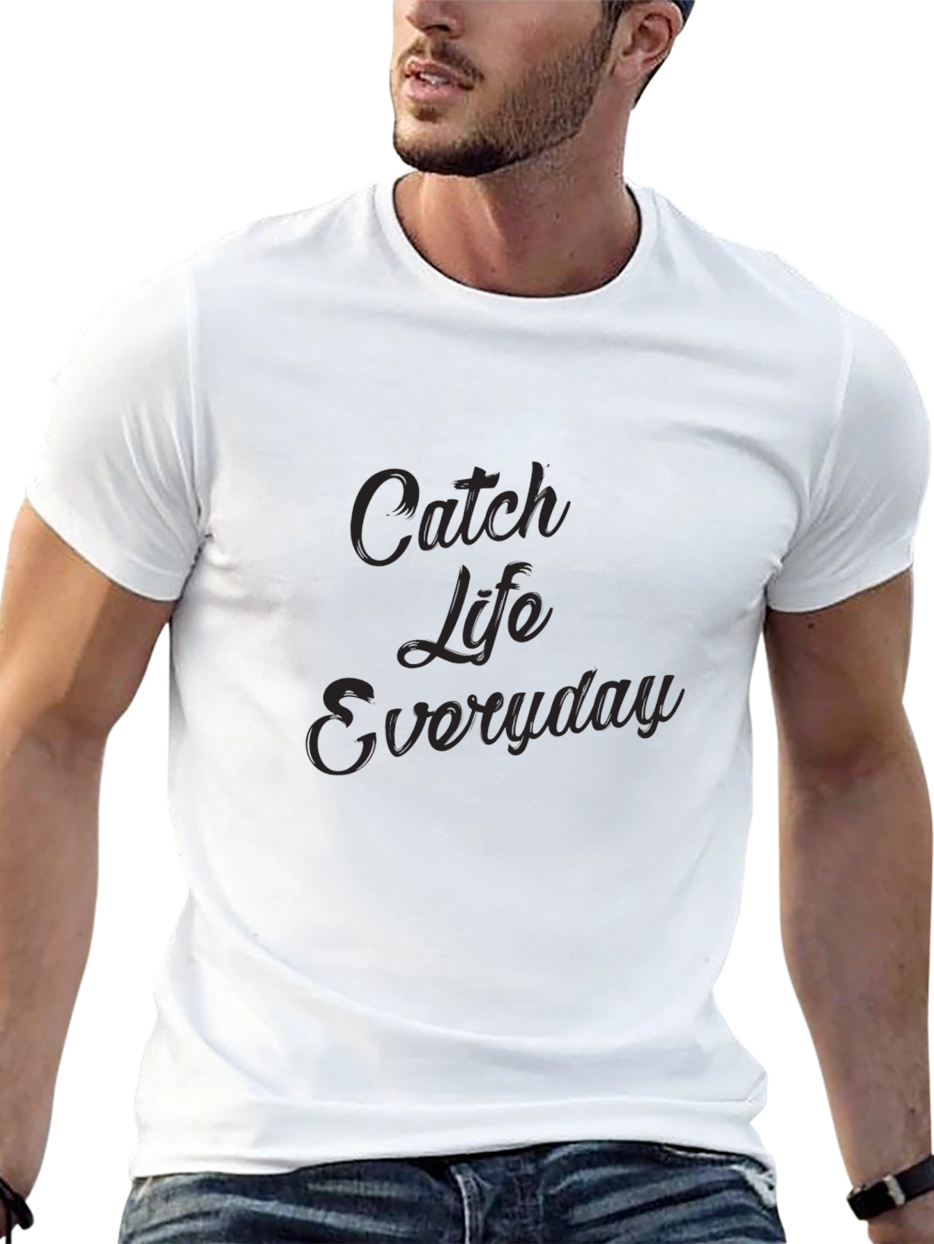 Catch Life Everyday Black T-Shirt