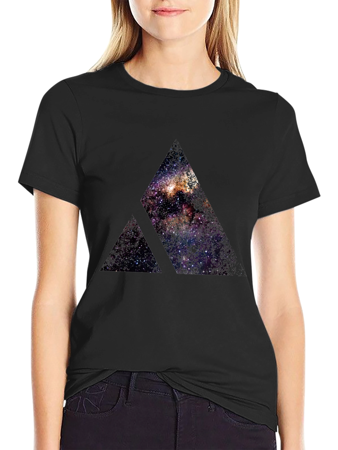 Galaxy Mountain Black T-Shirt