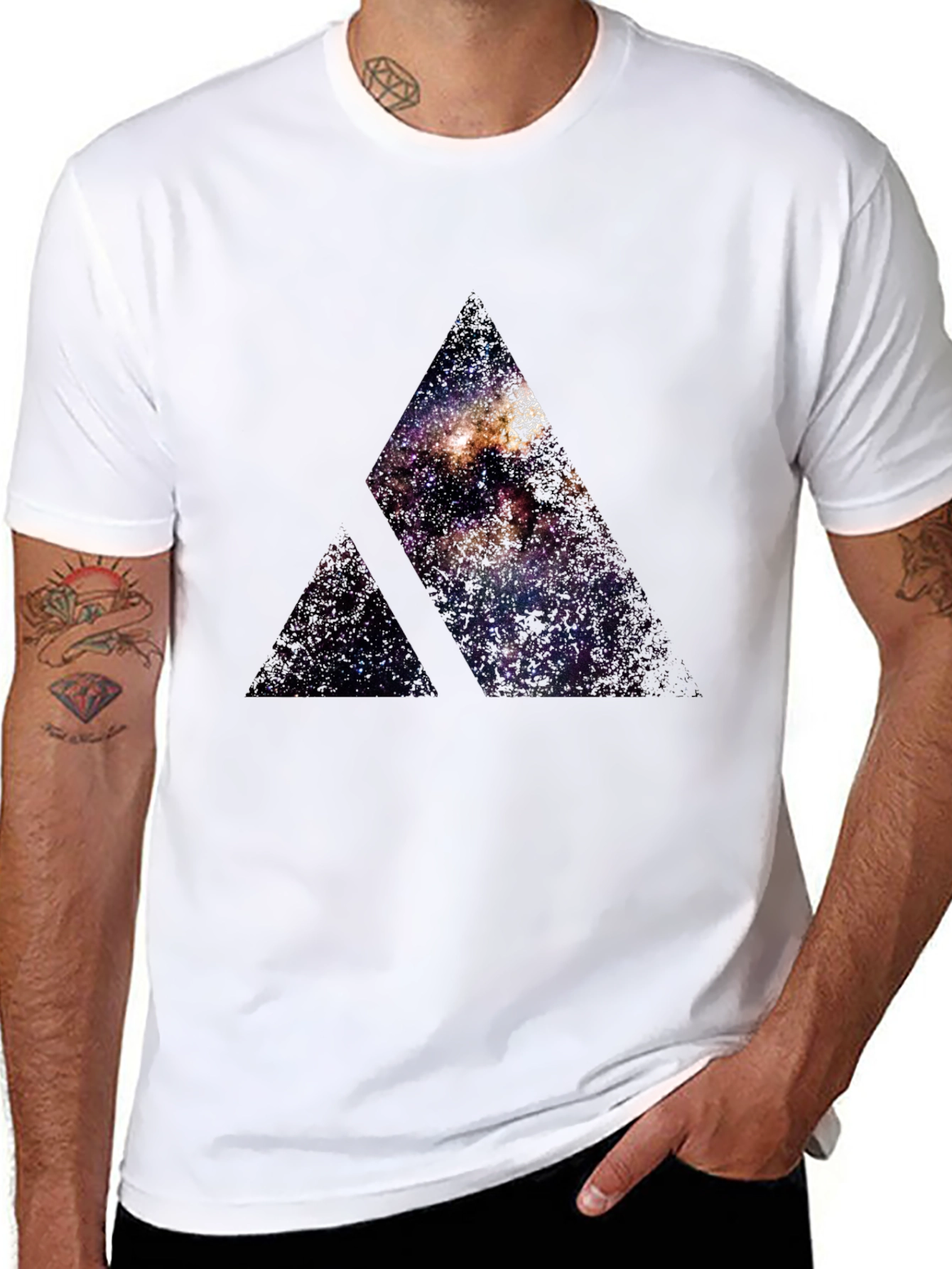 Galaxy Mountain Black T-Shirt