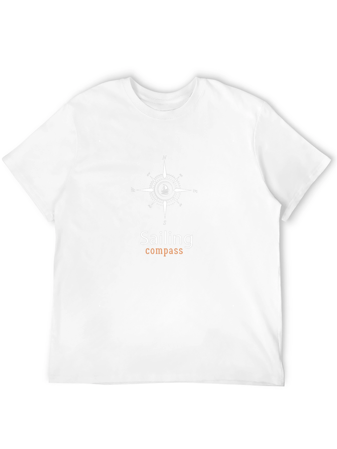 Sailing Compass Graphic Tee - Black Cotton Comfort