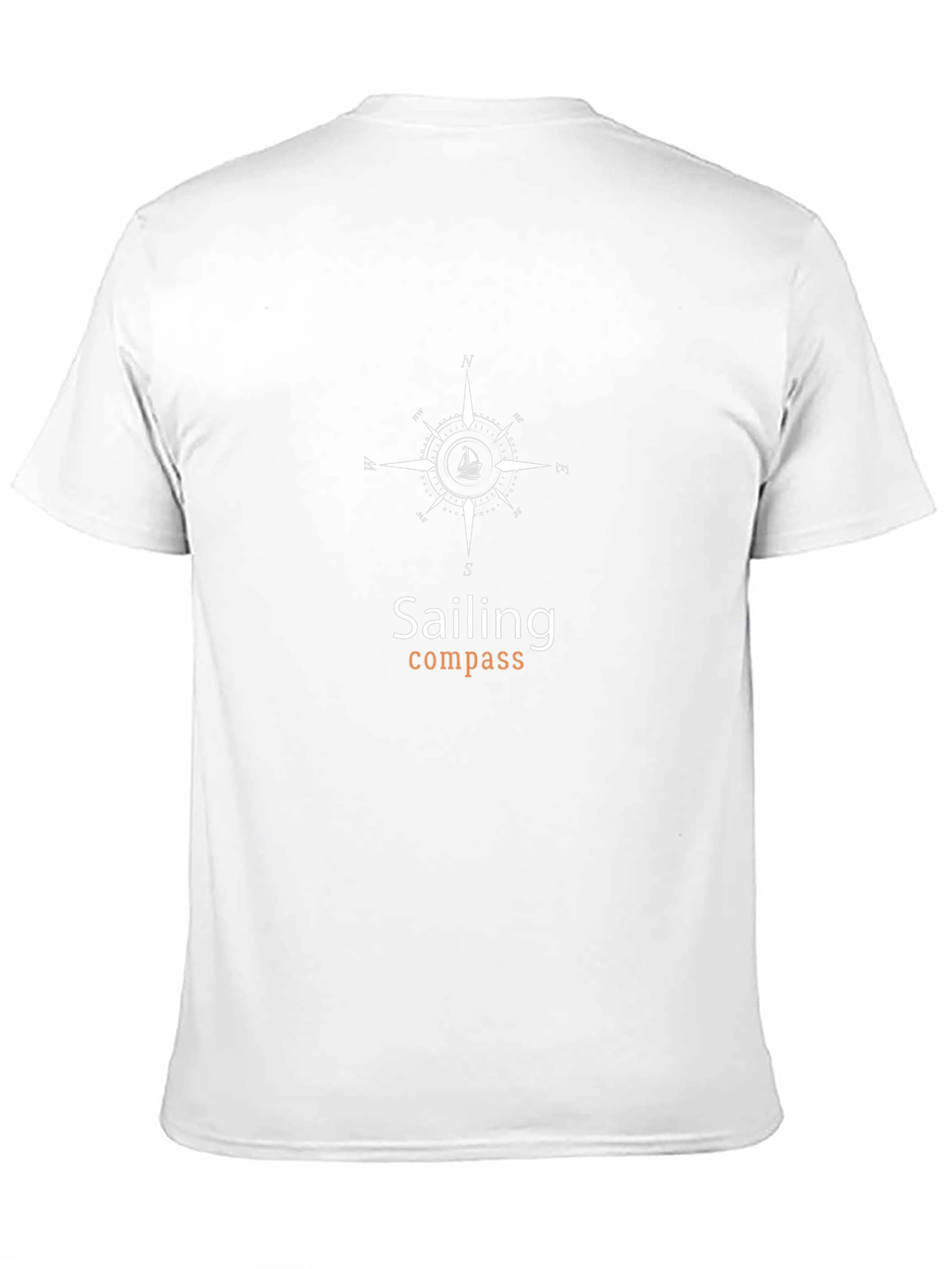 Sailing Compass Graphic Tee - Black Cotton Comfort