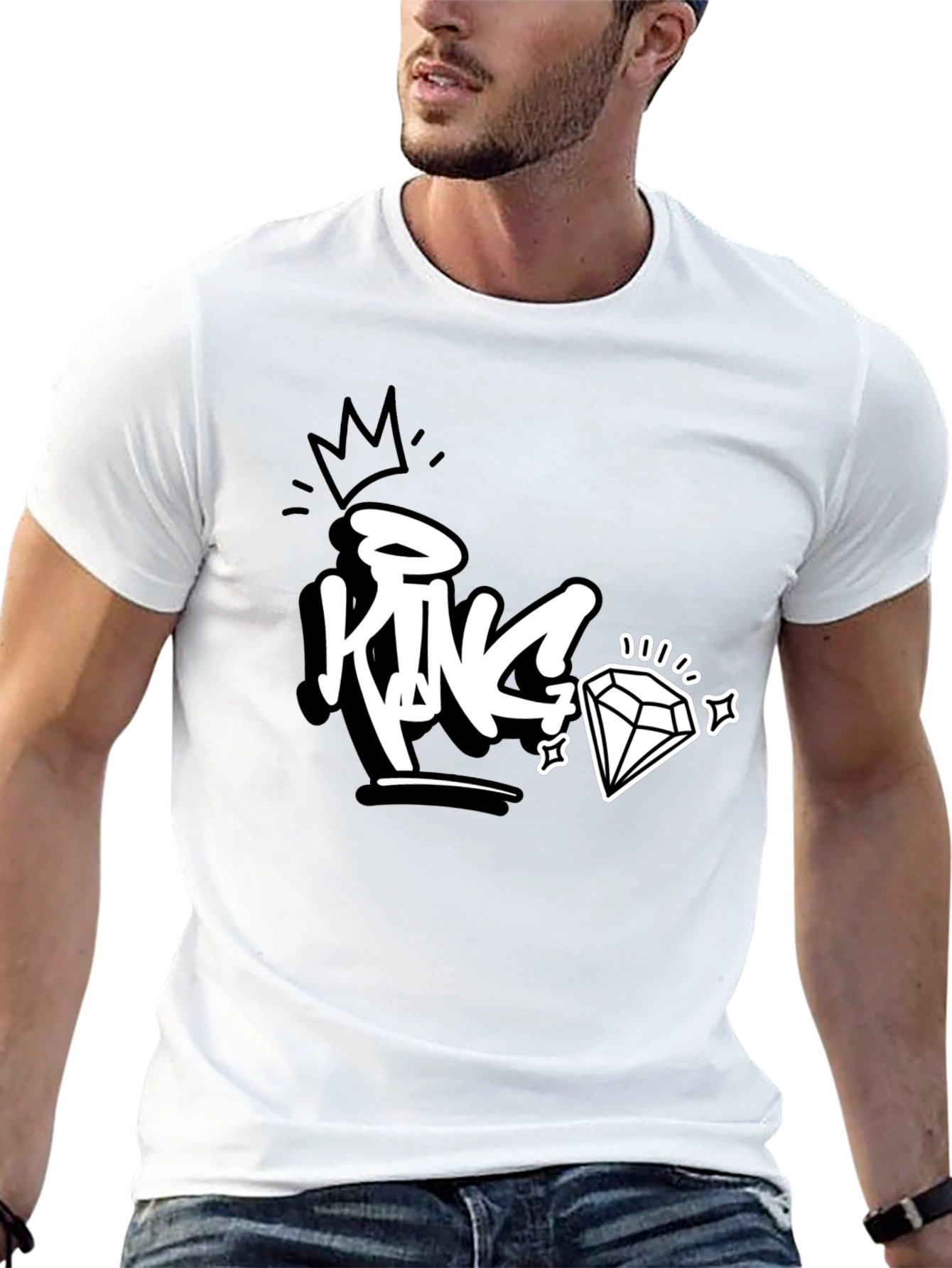 King Diamond Graphic Tee - Black Cotton T-Shirt