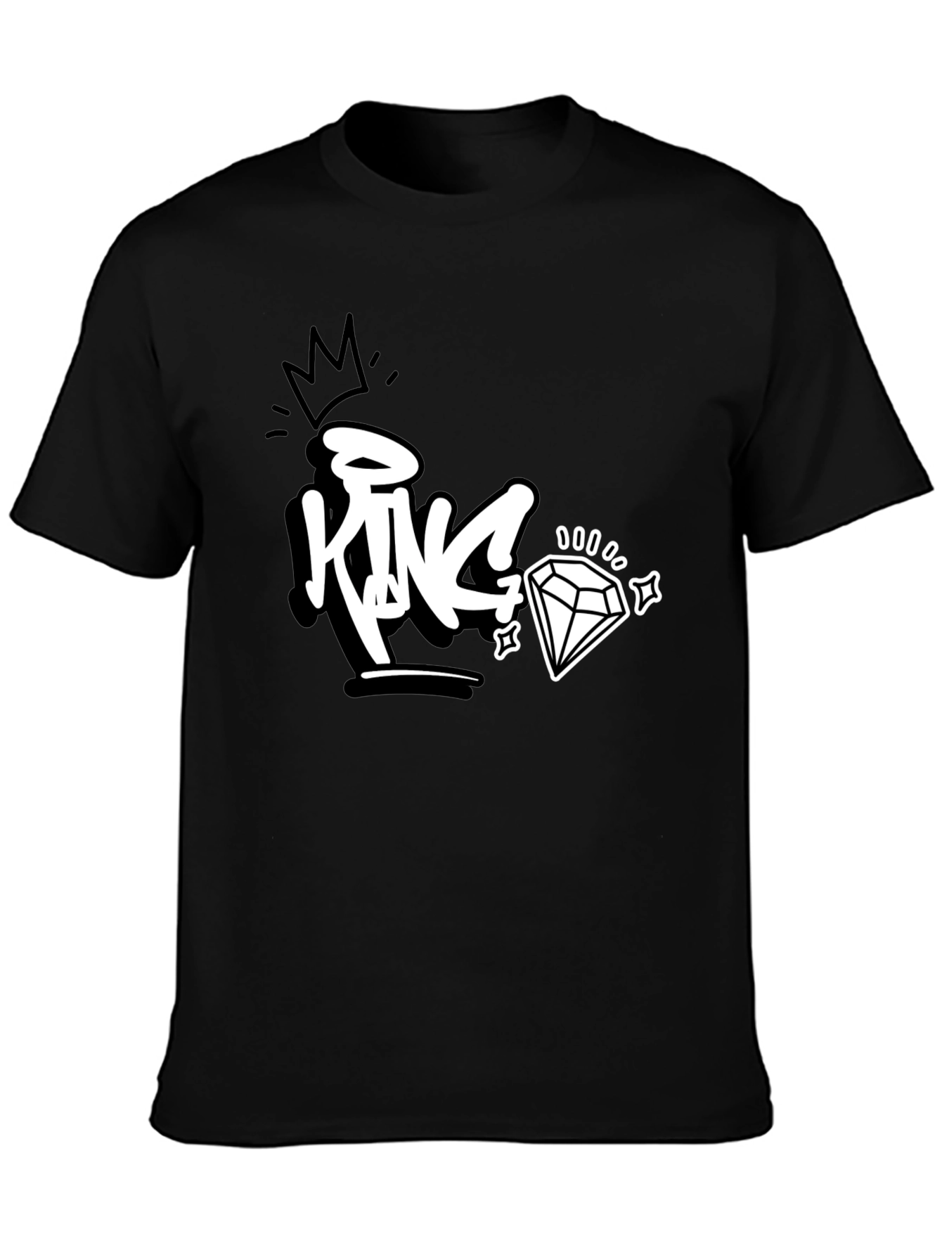 King Diamond Graphic Tee - Black Cotton T-Shirt