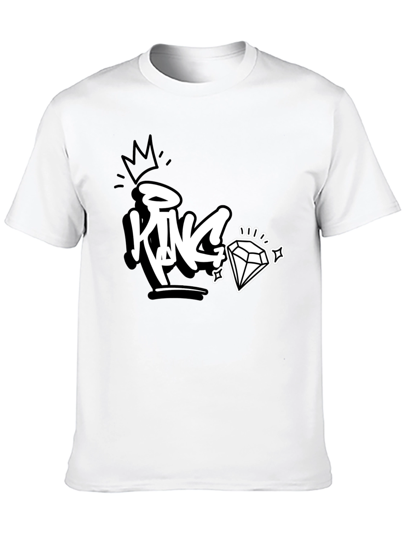 King Diamond Graphic Tee - Black Cotton T-Shirt