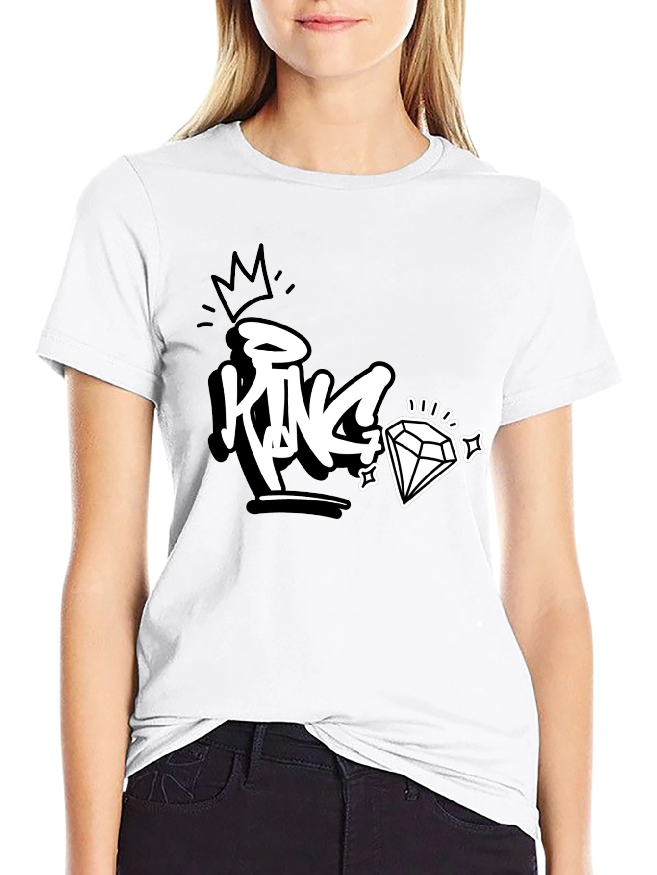 King Diamond Graphic Tee - Black Cotton T-Shirt