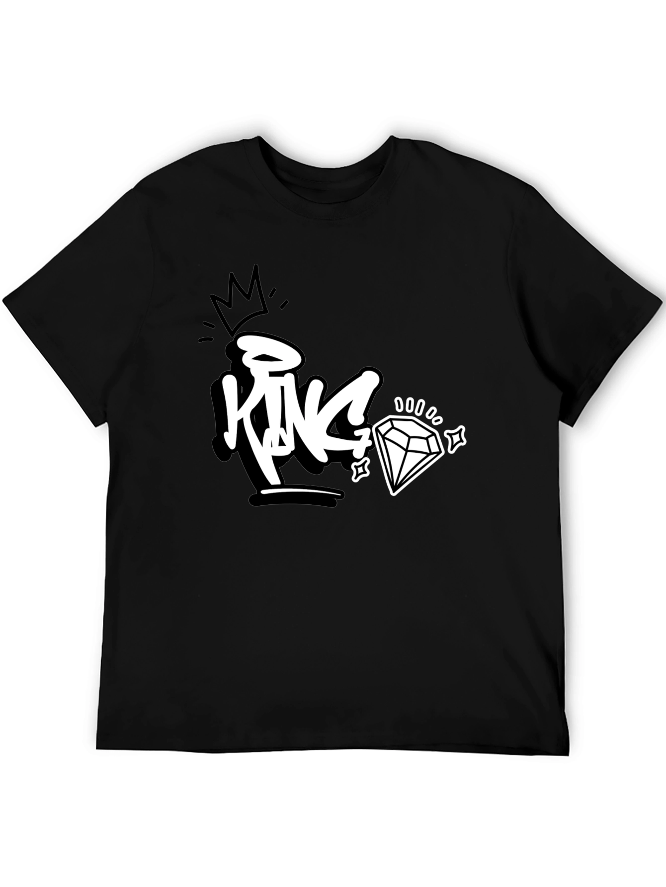 King Diamond Graphic Tee - Black Cotton T-Shirt