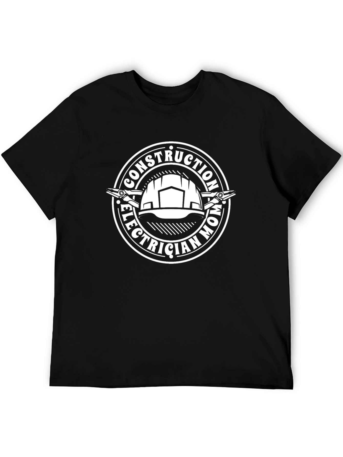 Construction Electrician Mom Black T-Shirt