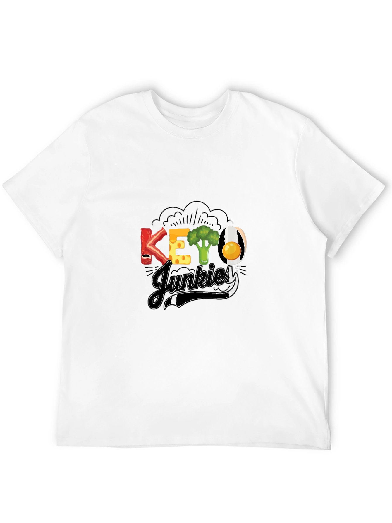 Keto Junkies Graphic Tee - Black Casual T-Shirt