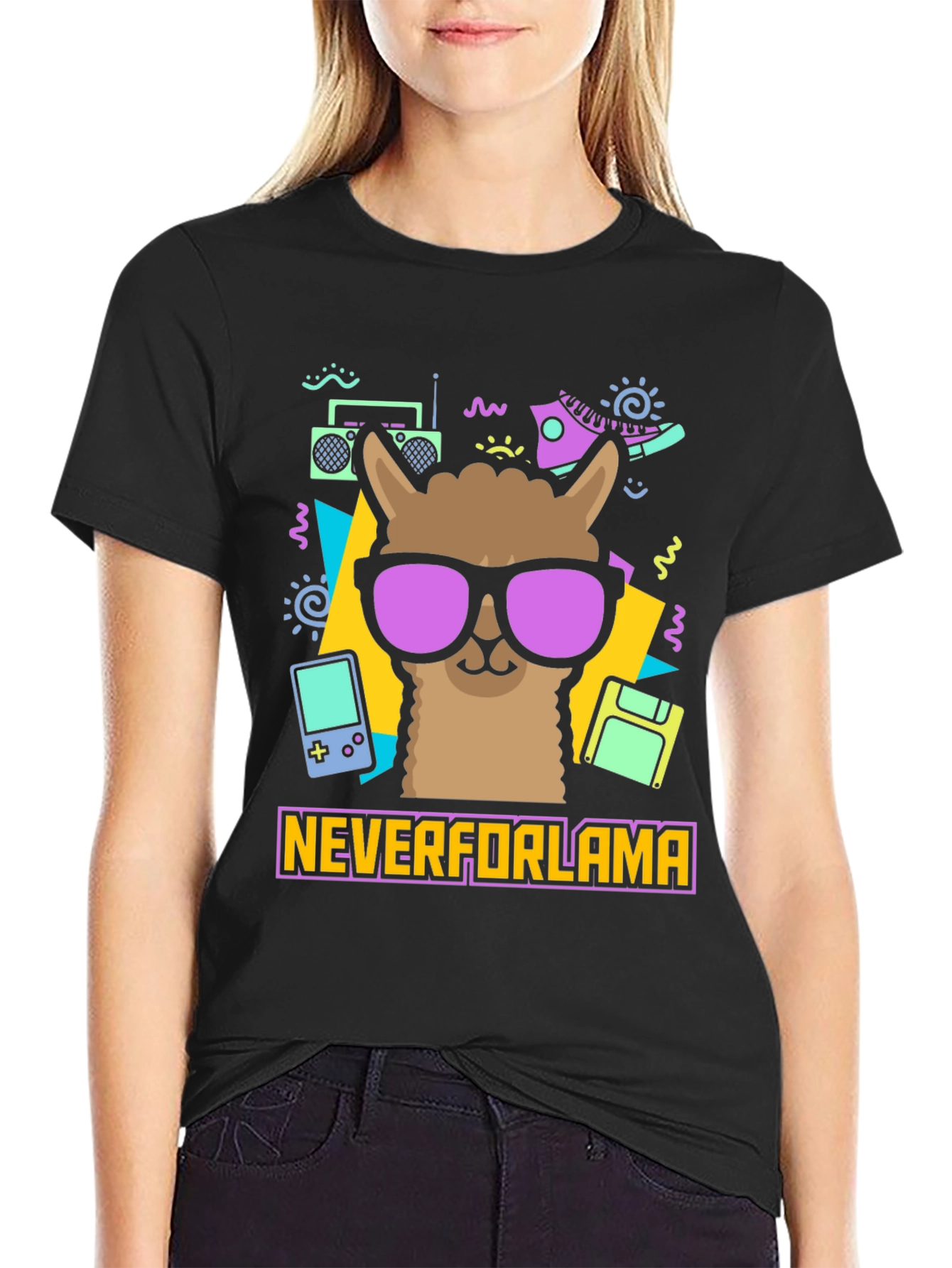 Never For Llama Retro T-Shirt