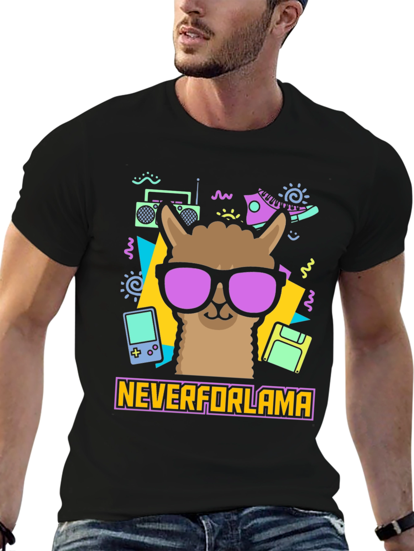 Never For Llama Retro T-Shirt