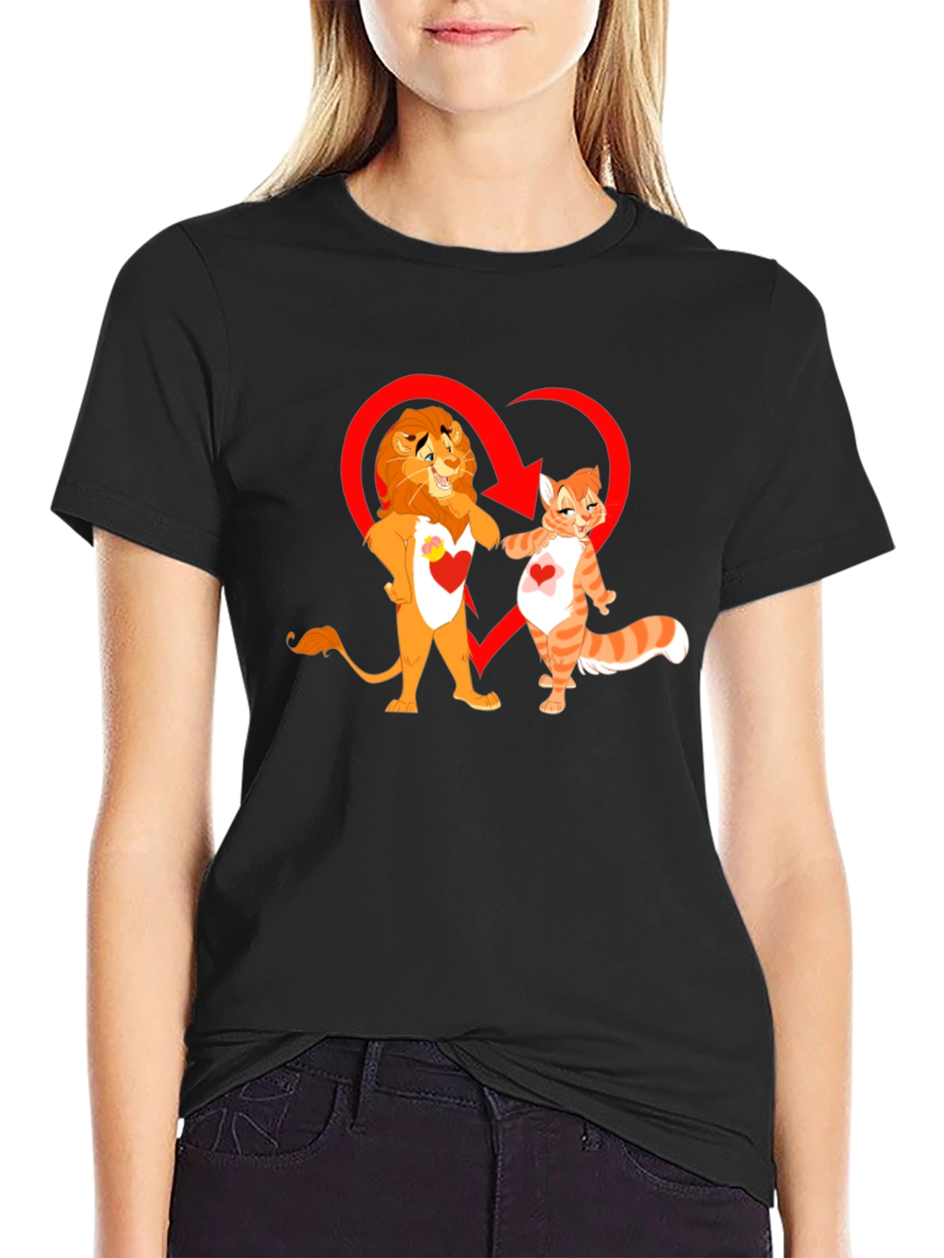 Lion and Cat Love T-Shirt
