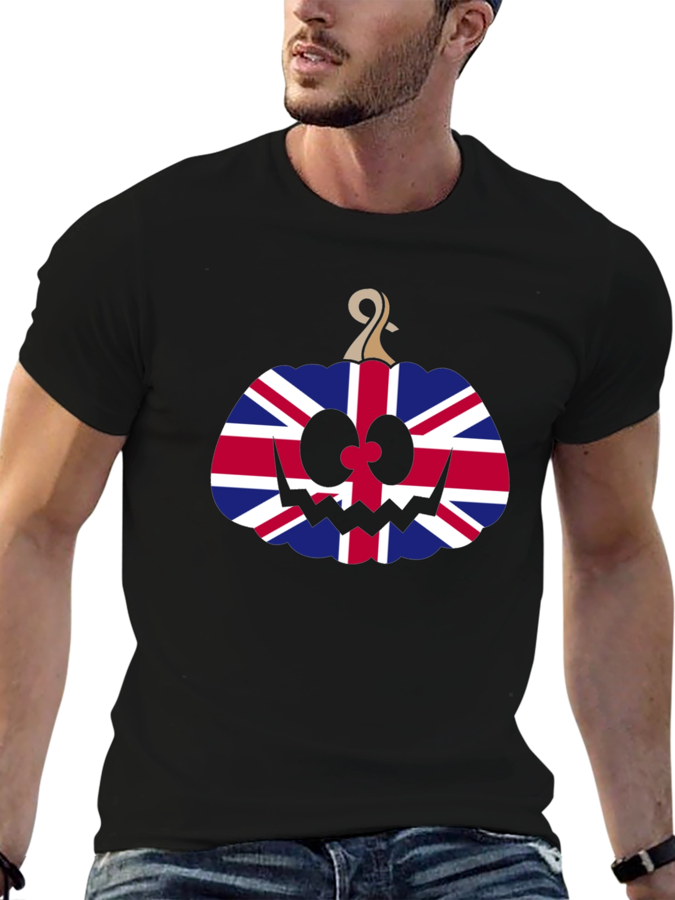 Union Jack Pumpkin Halloween T-Shirt