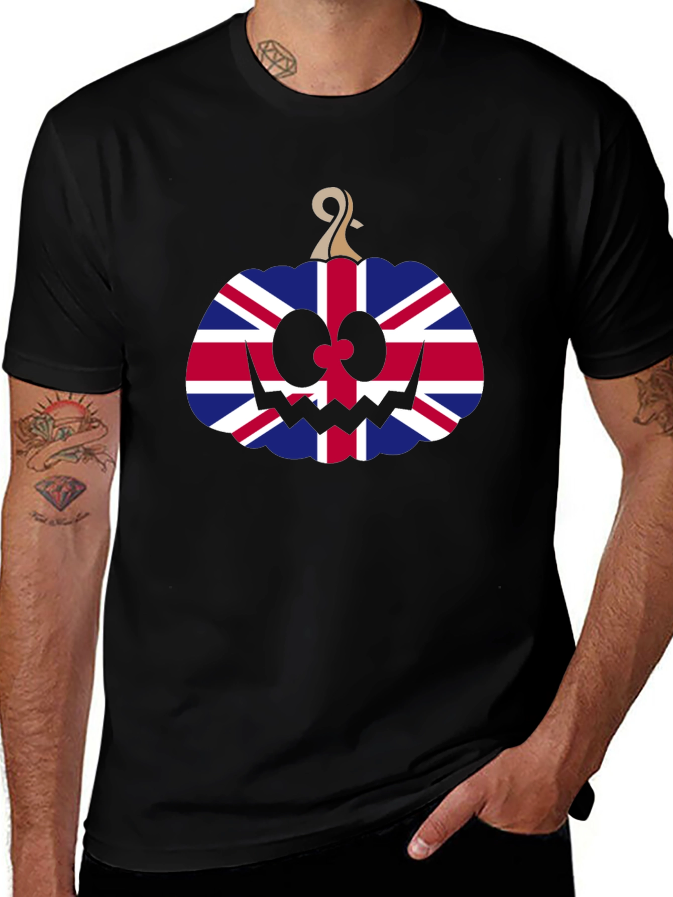 Union Jack Pumpkin Halloween T-Shirt