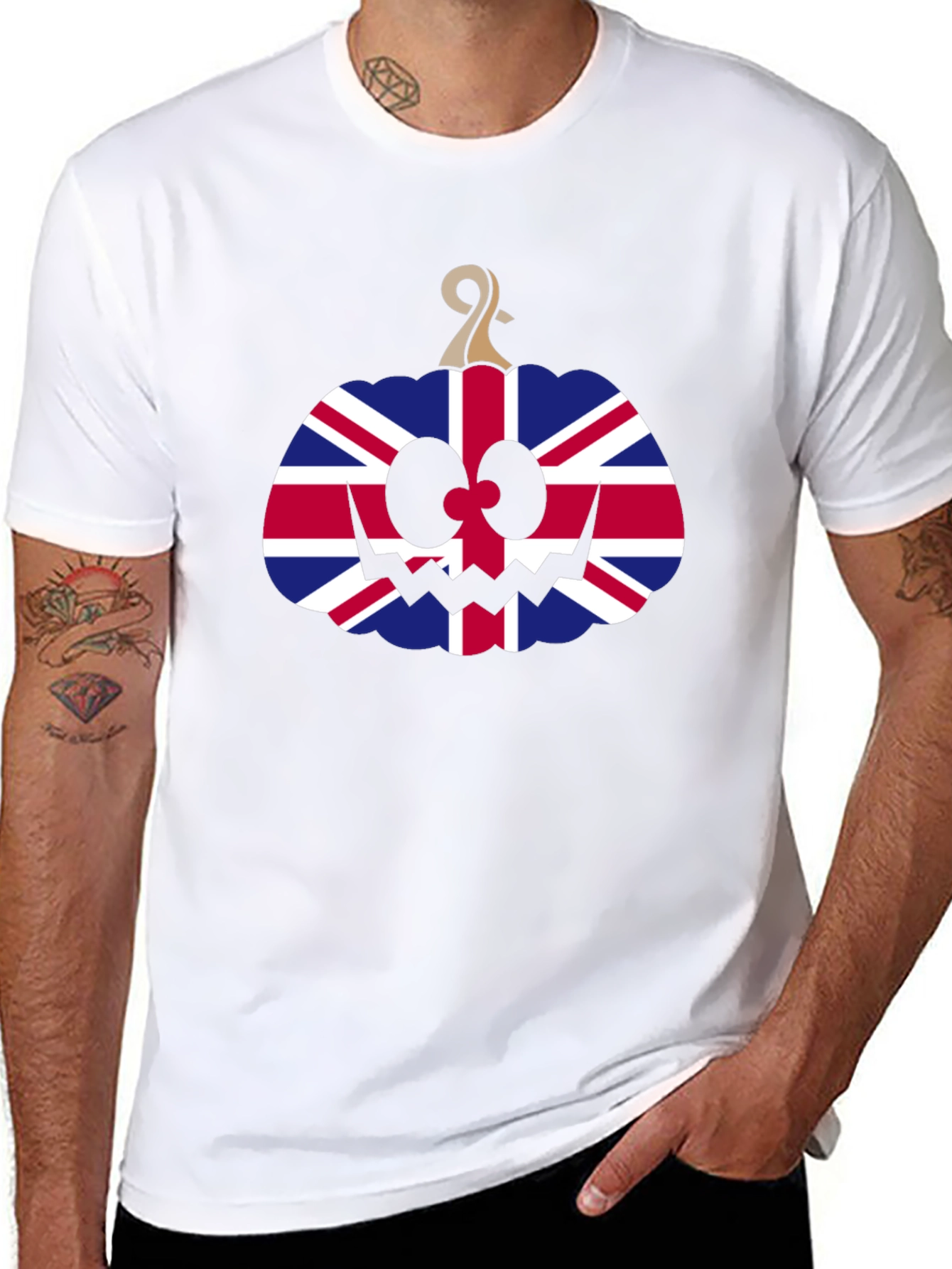 Union Jack Pumpkin Halloween T-Shirt