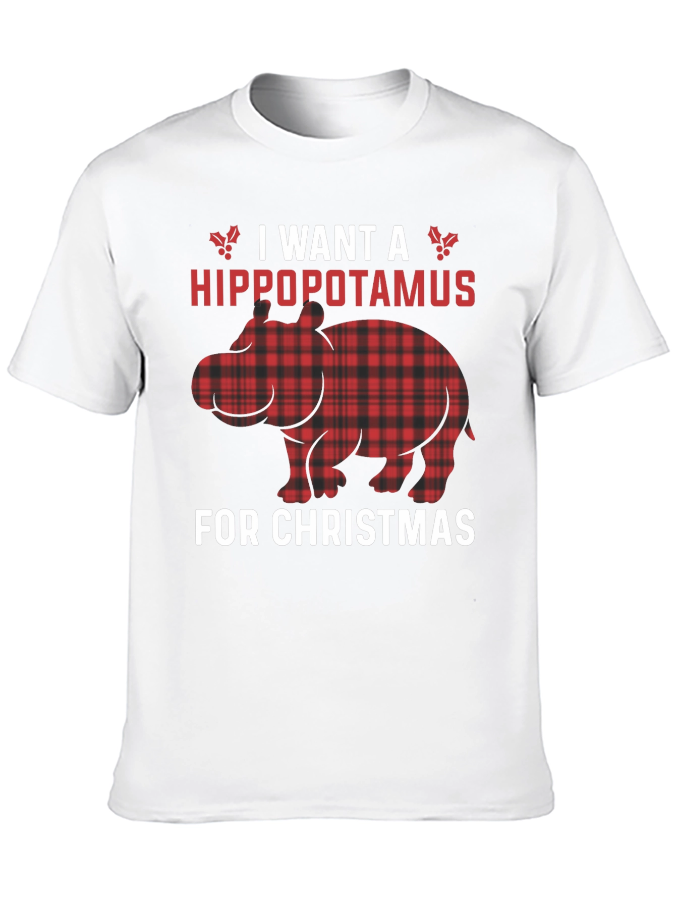 Hippopotamus Christmas T-Shirt