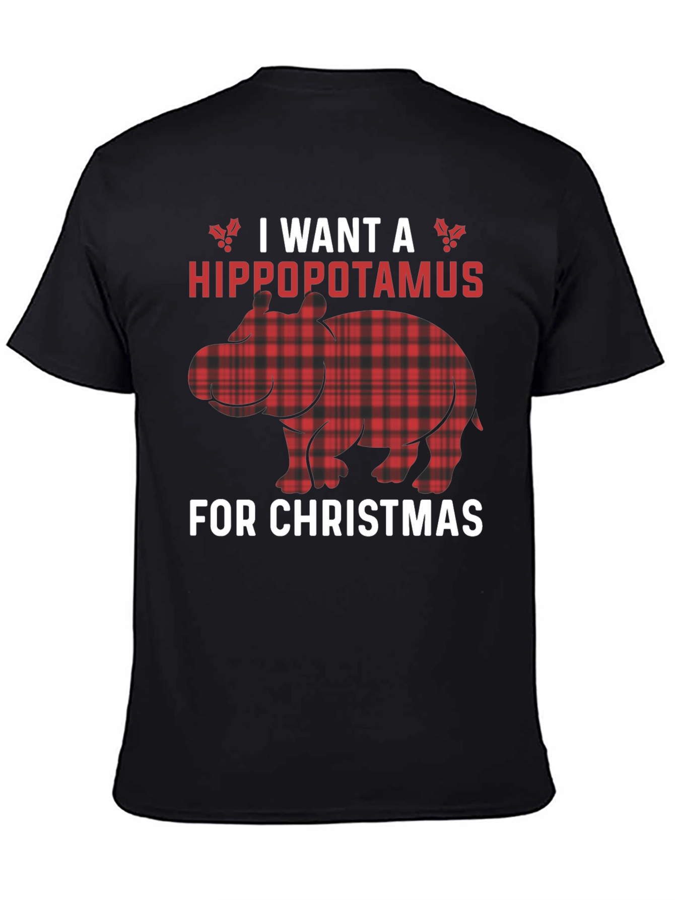 Hippopotamus Christmas T-Shirt