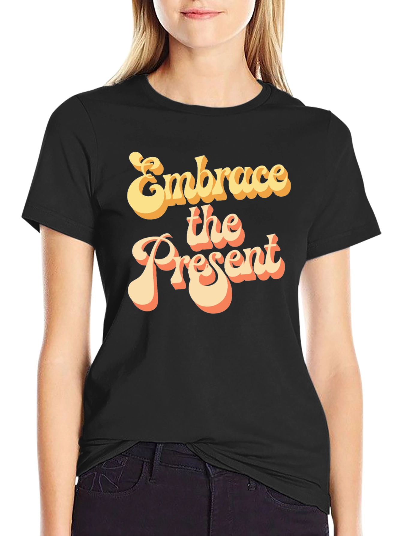 Embrace the Present Retro Graphic T-Shirt