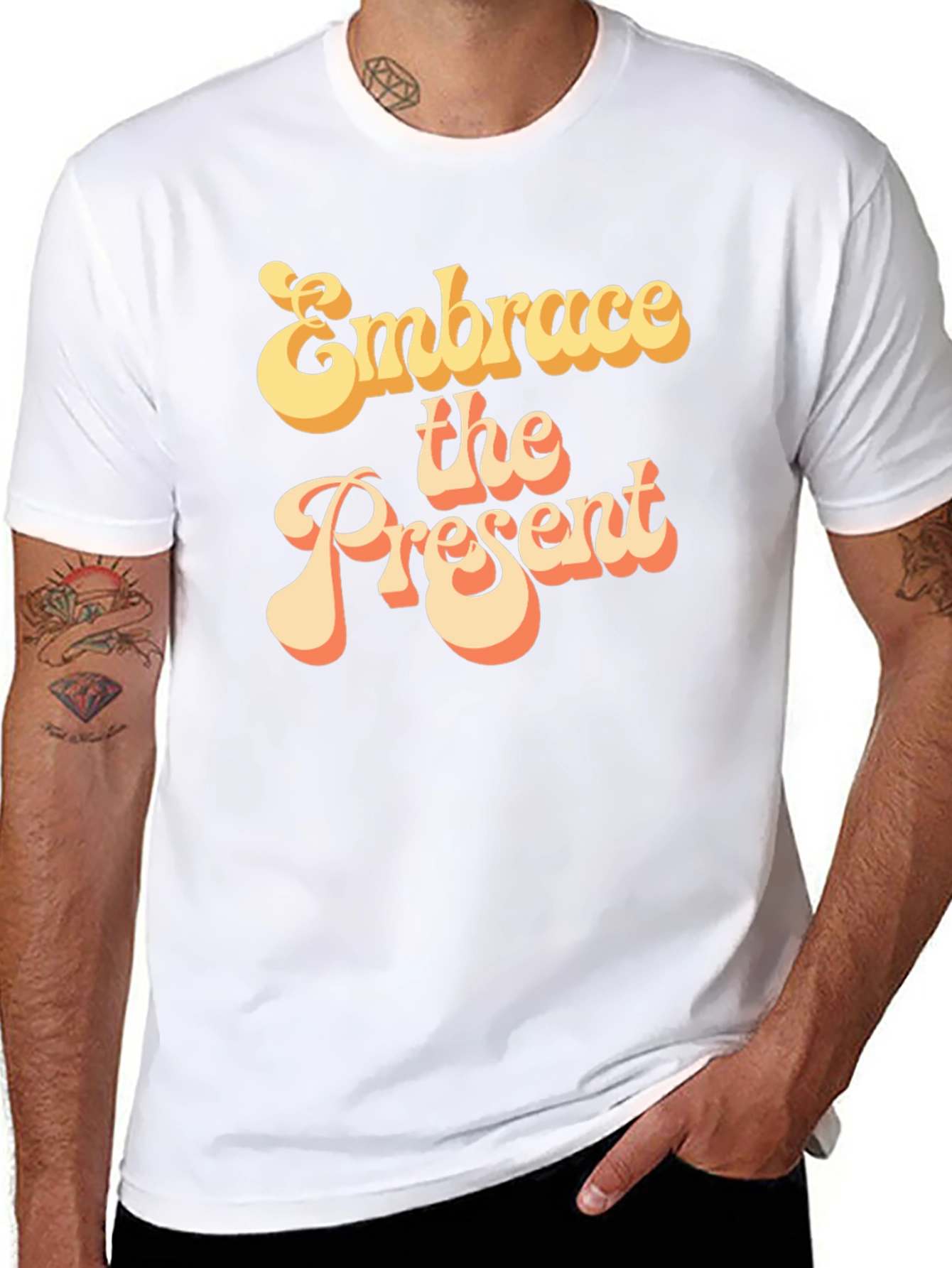 Embrace the Present Retro Graphic T-Shirt