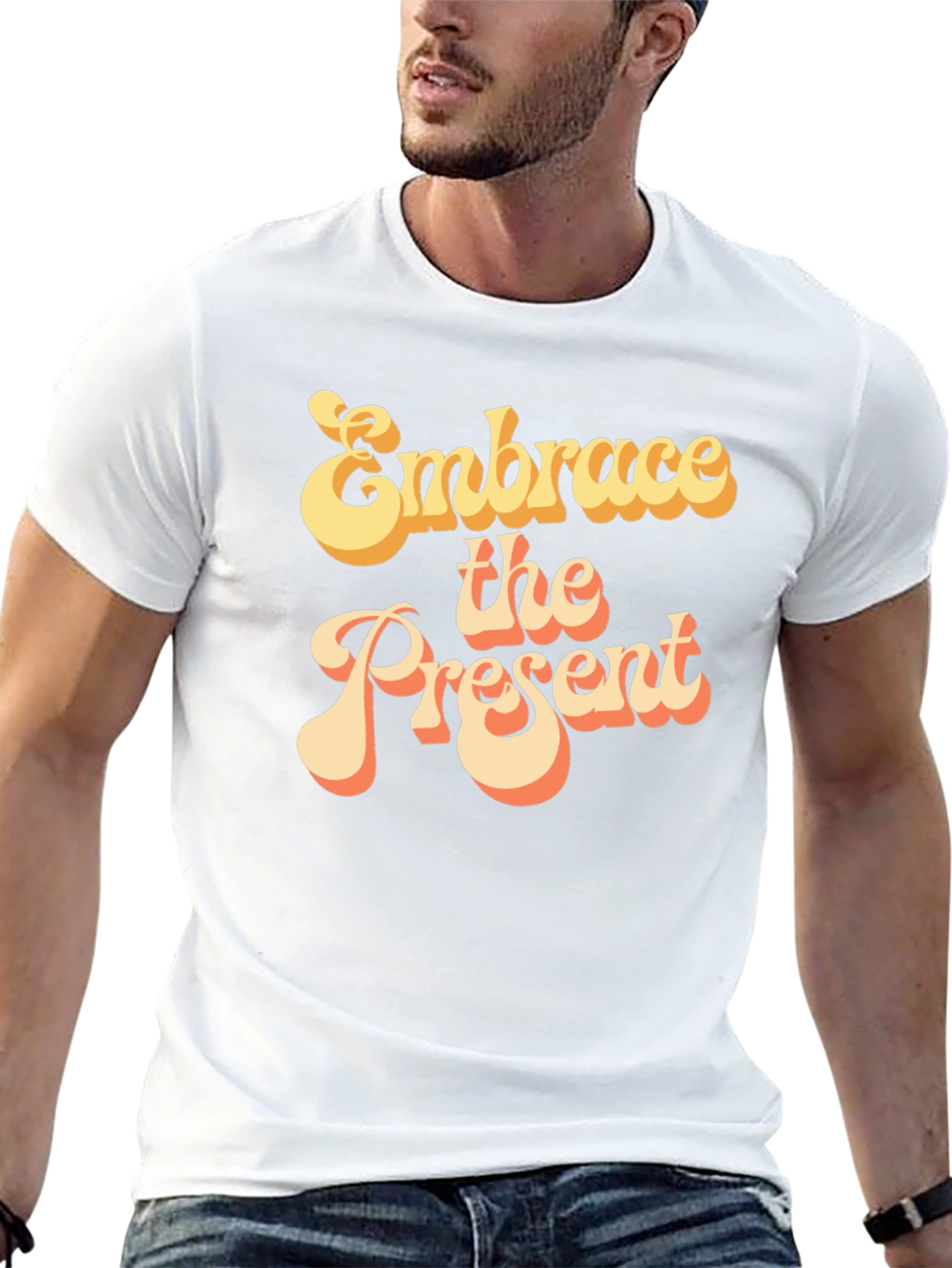 Embrace the Present Retro Graphic T-Shirt