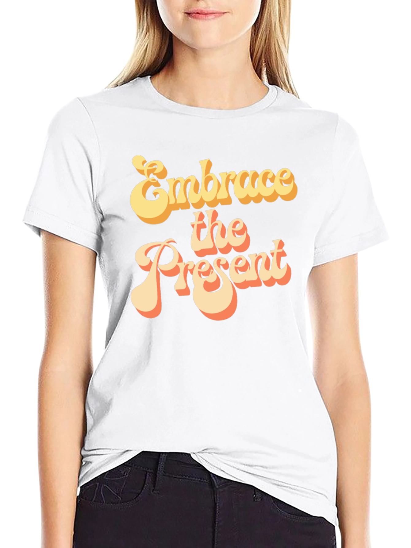 Embrace the Present Retro Graphic T-Shirt