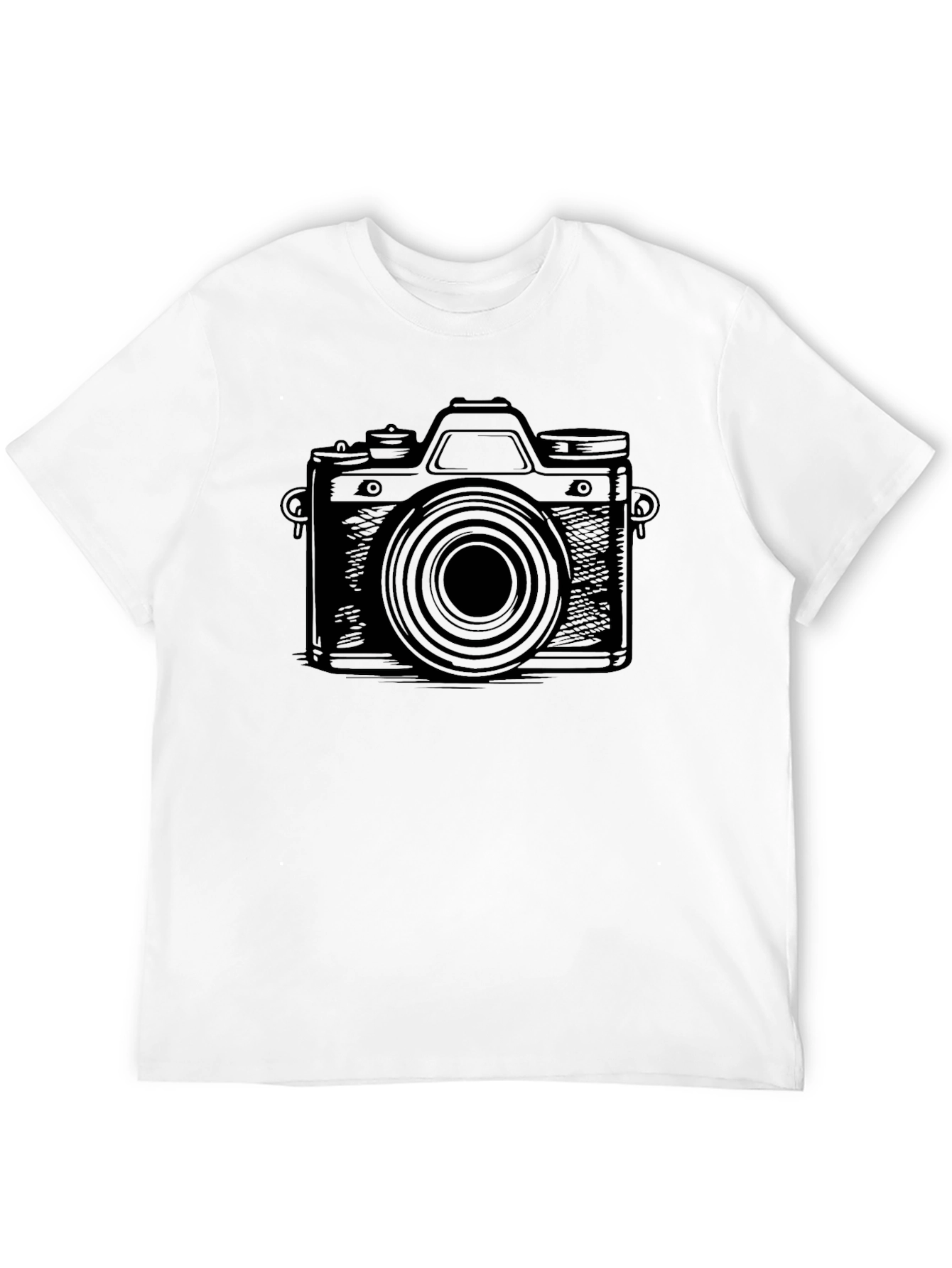 Retro Camera Graphic Tee - Black