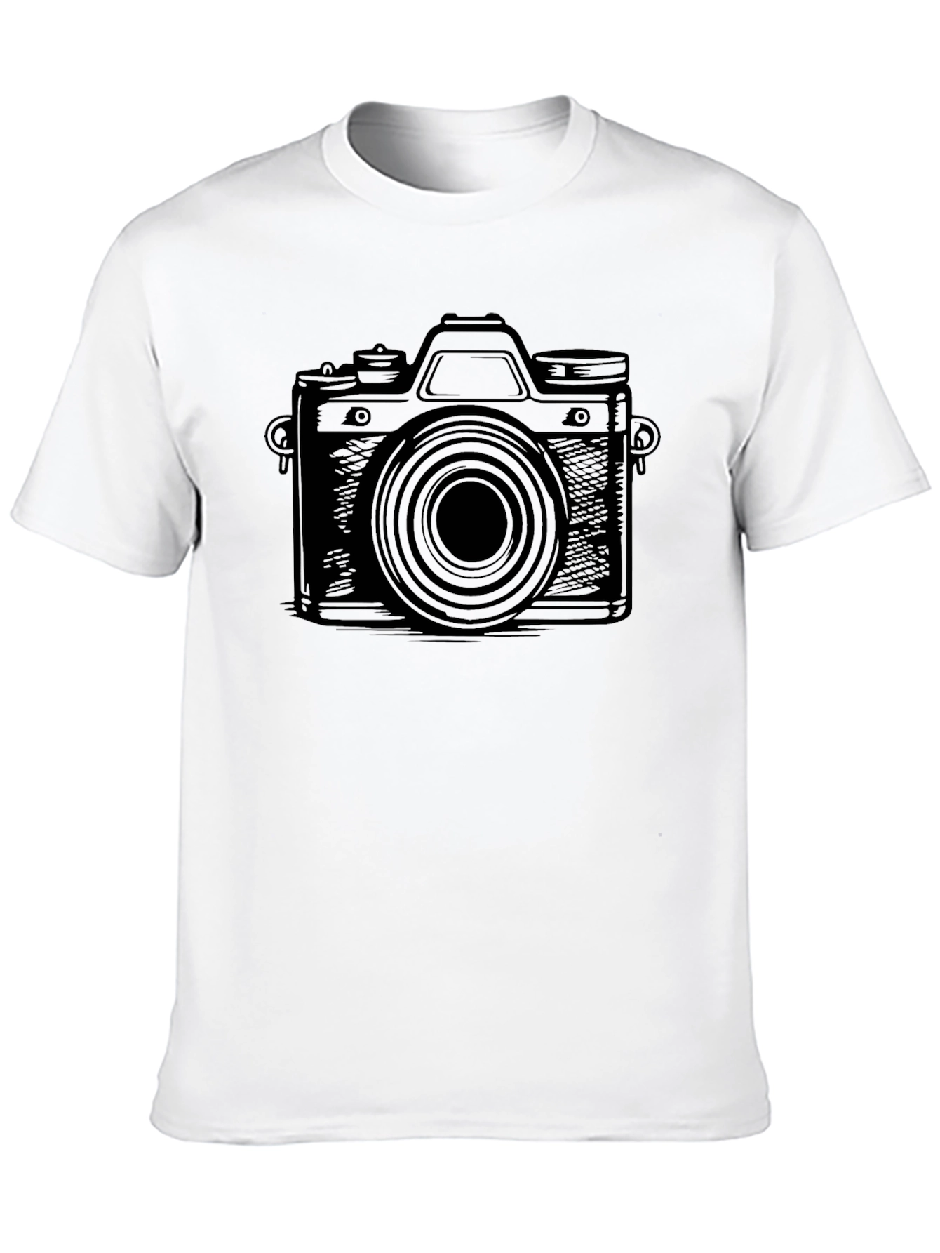 Retro Camera Graphic Tee - Black