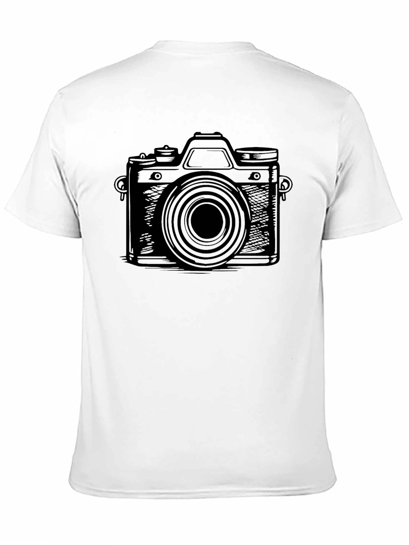 Retro Camera Graphic Tee - Black