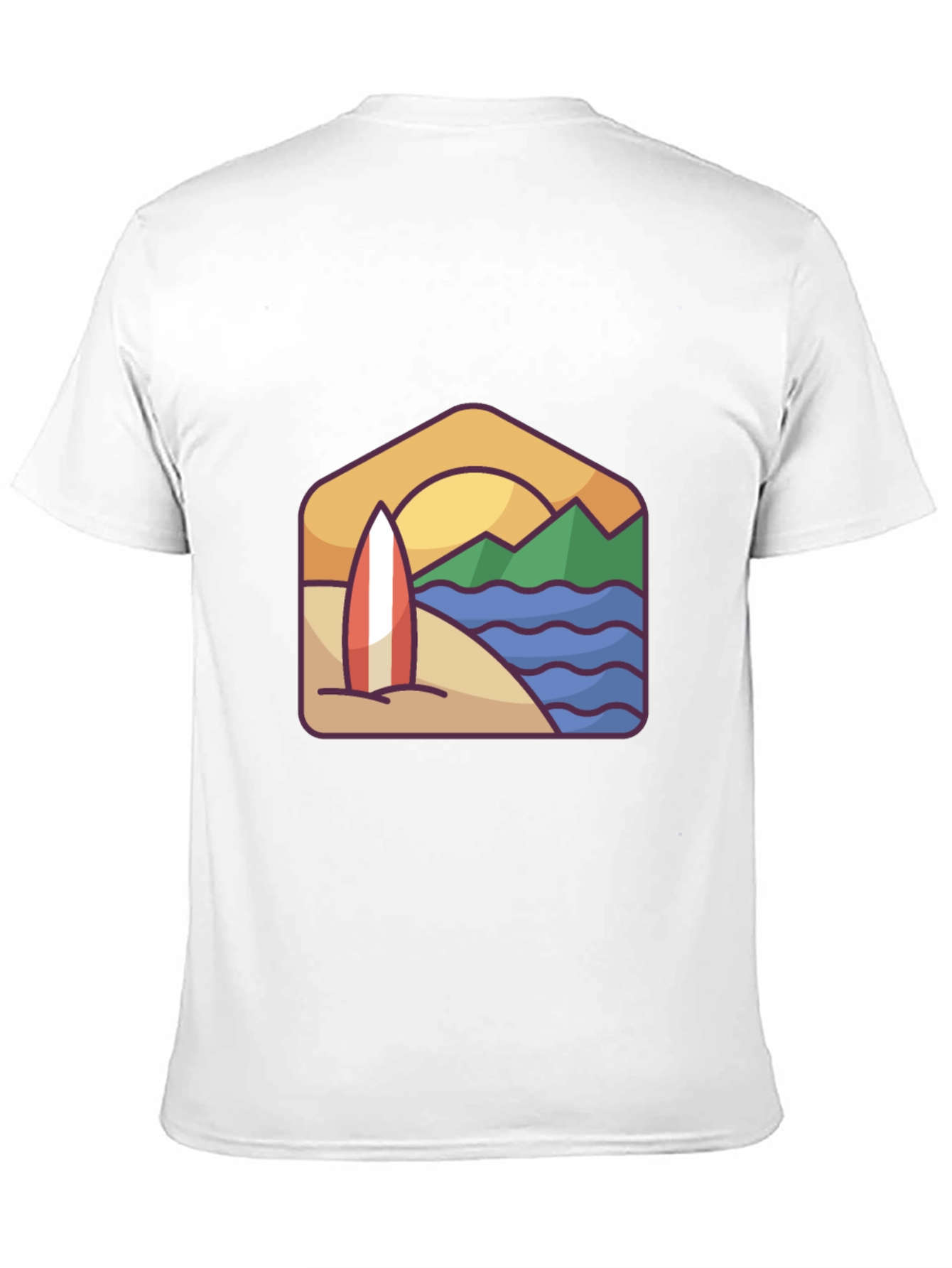 Beach Surfboard Graphic T-Shirt