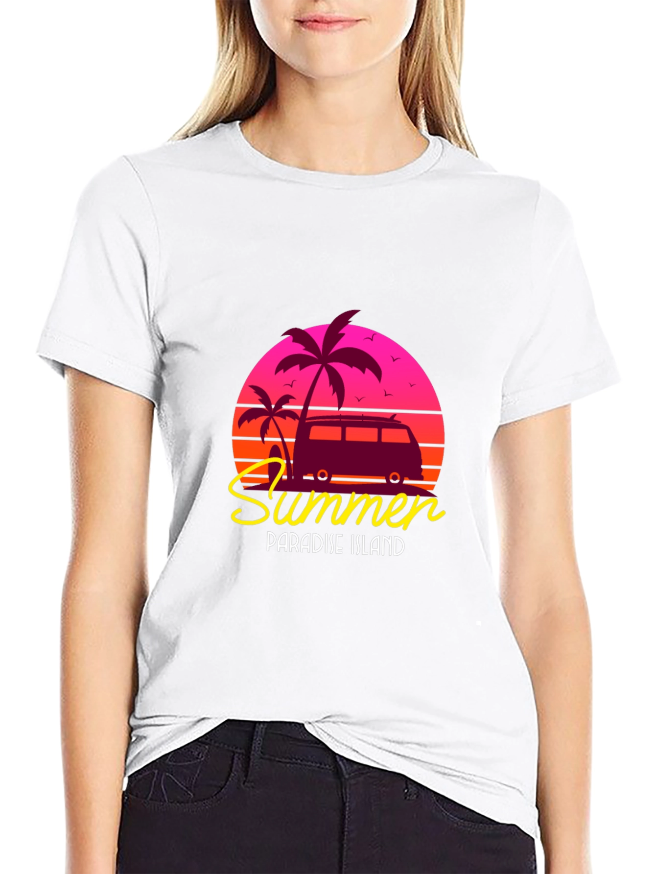 Summer Paradise Island Graphic Tee