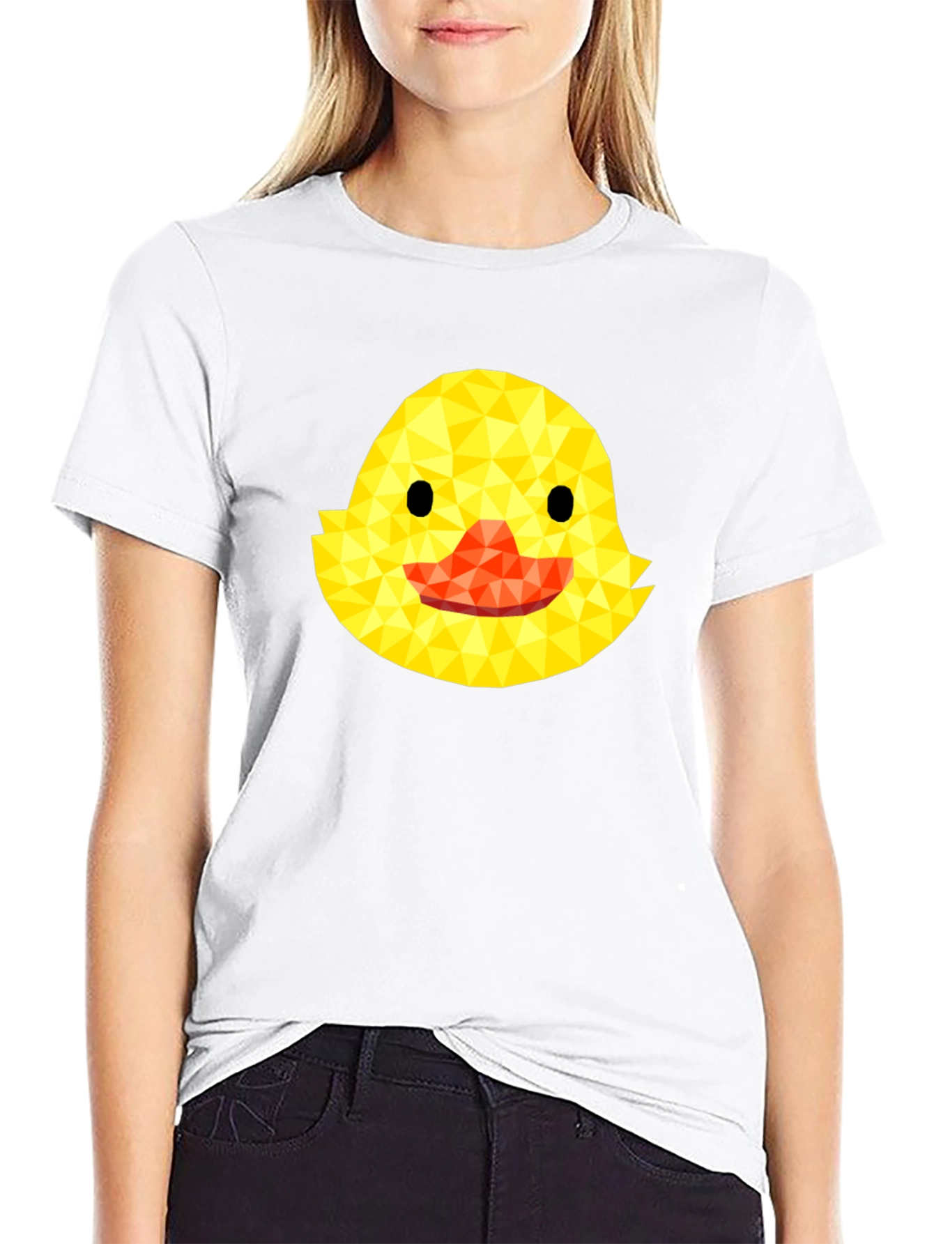 Geometric Duckling Black T-Shirt