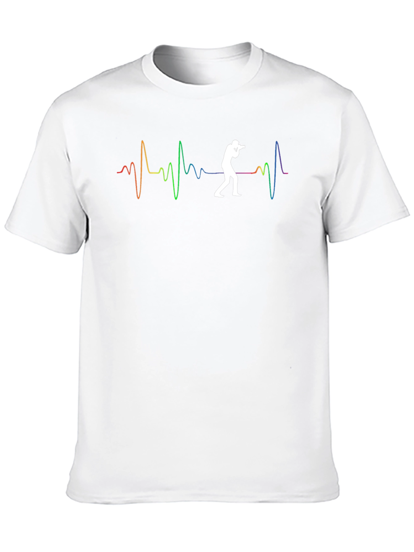 Photographer Heartbeat Graphic Tee - Black