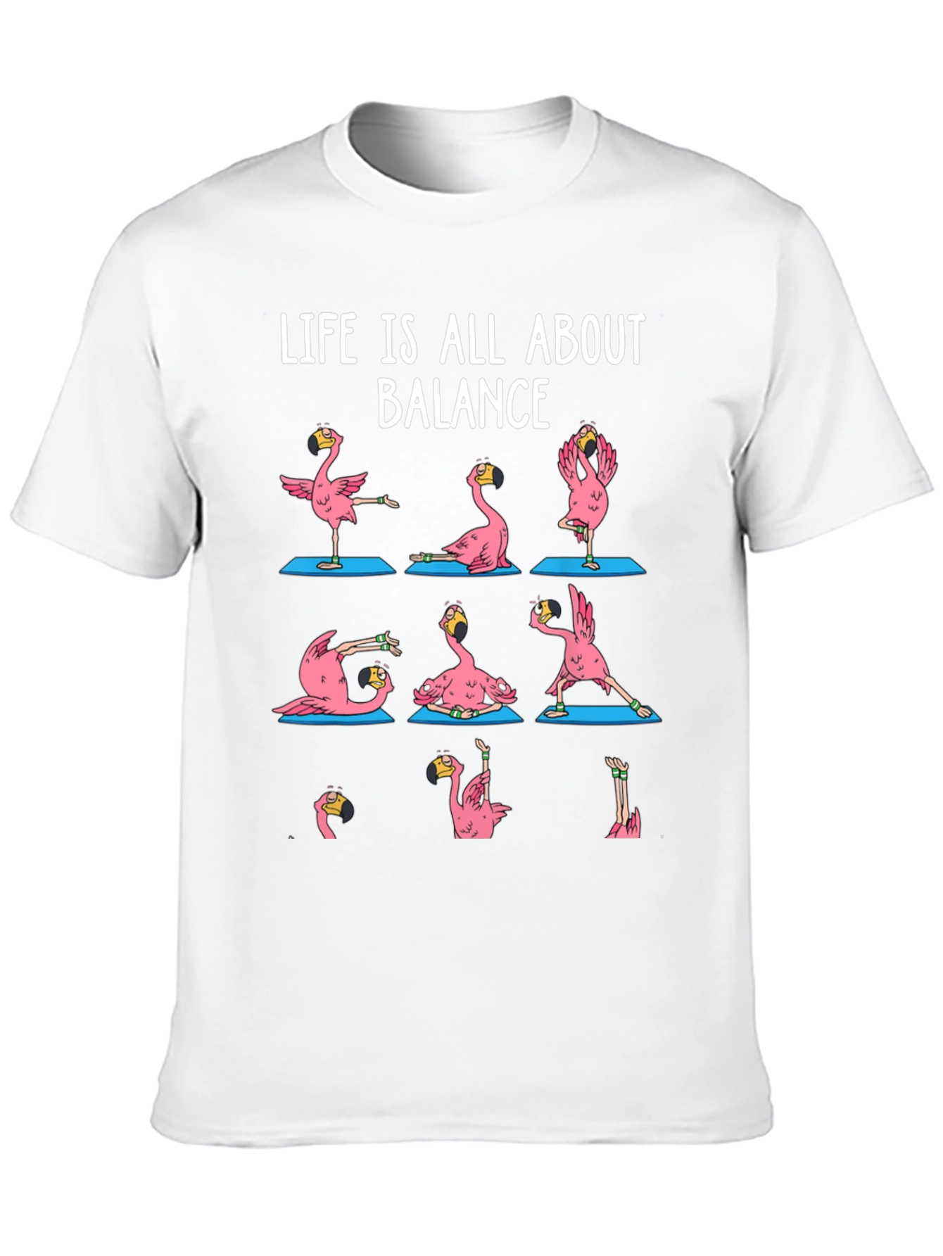 Yoga Flamingo Graphic Tee - Balance is Key