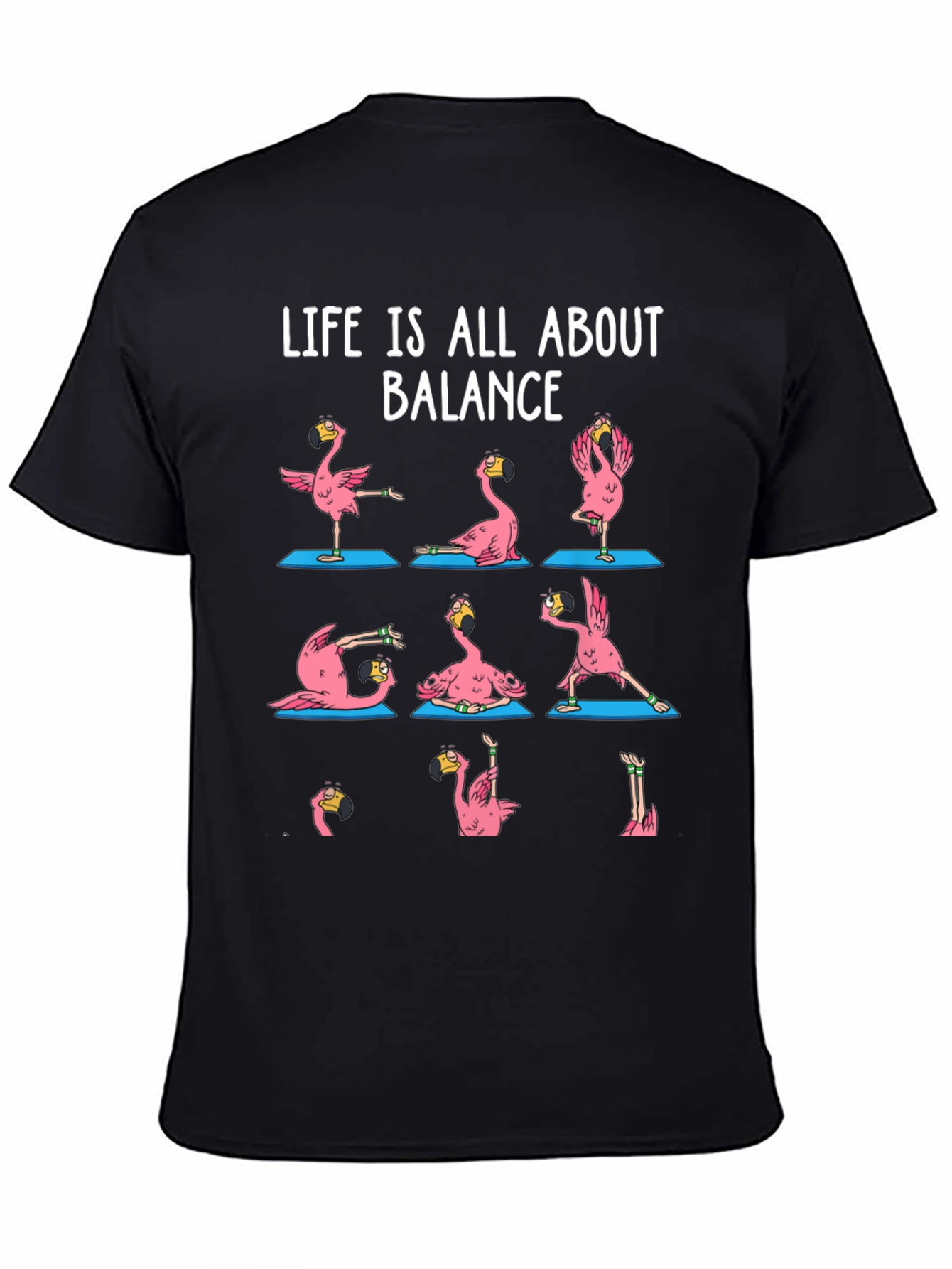 Yoga Flamingo Graphic Tee - Balance is Key