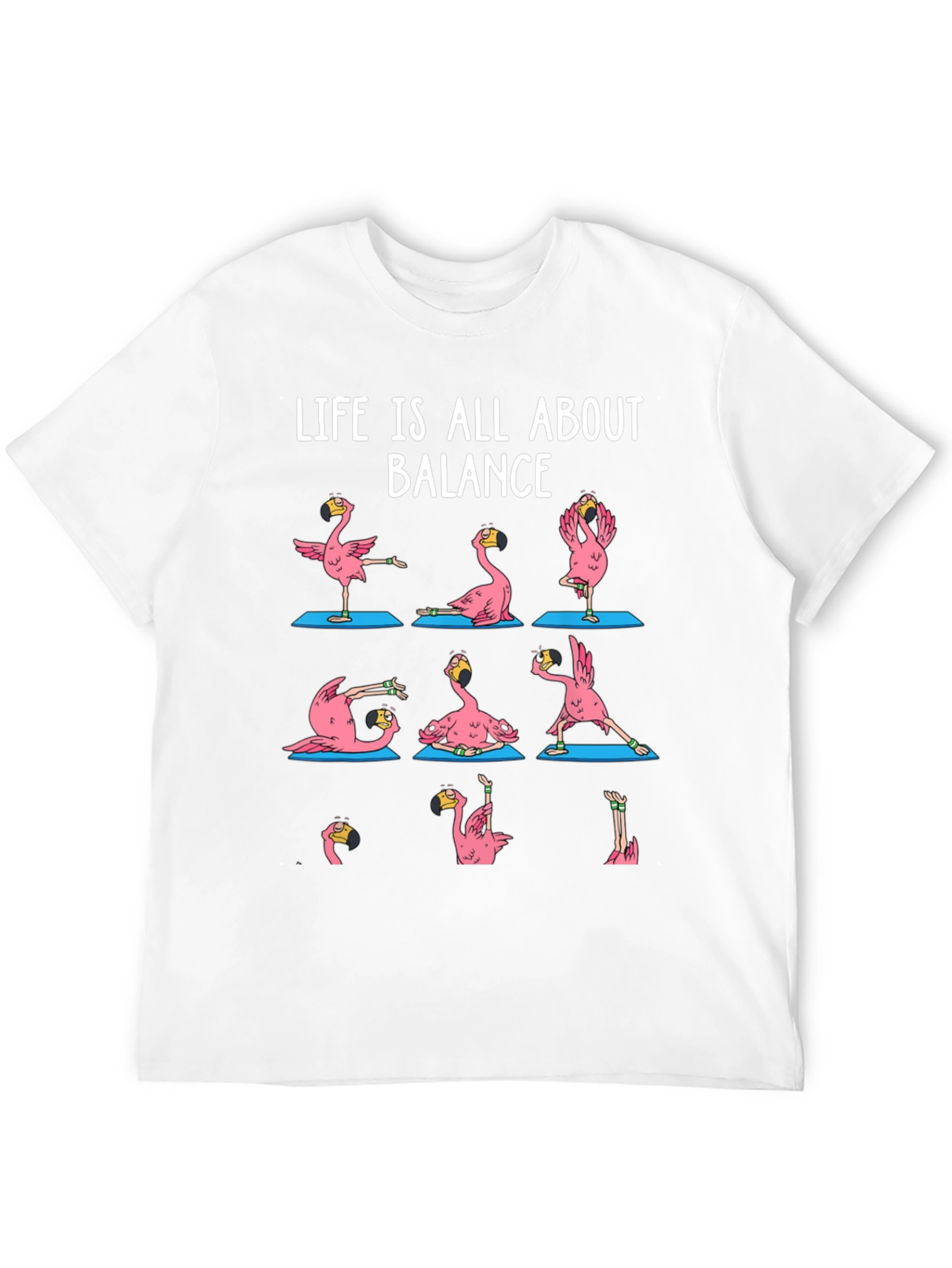 Yoga Flamingo Graphic Tee - Balance is Key