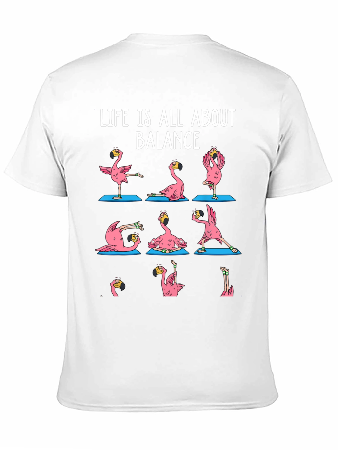 Yoga Flamingo Graphic Tee - Balance is Key