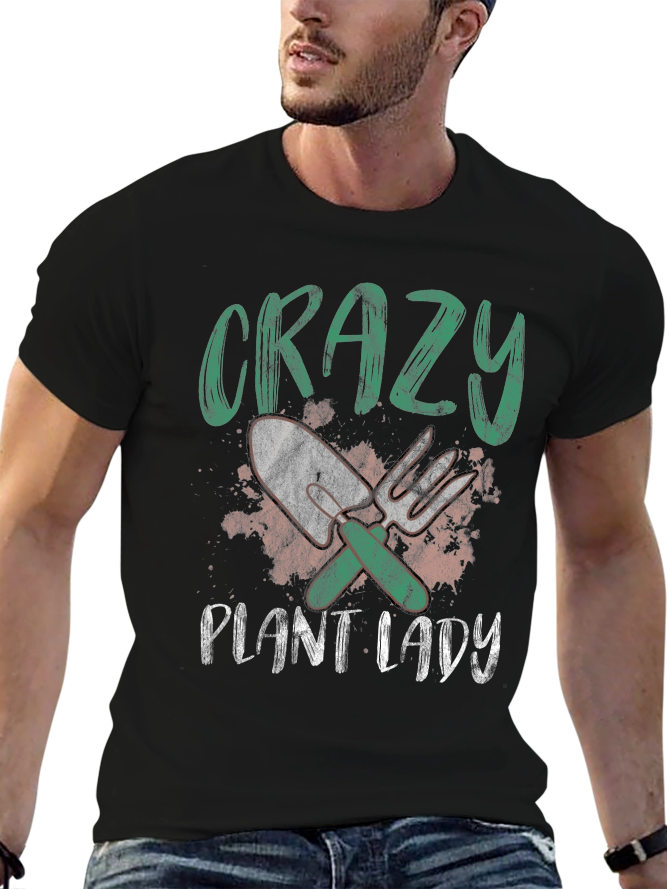 Crazy Plant Lady Graphic T-Shirt - Gardening Gift