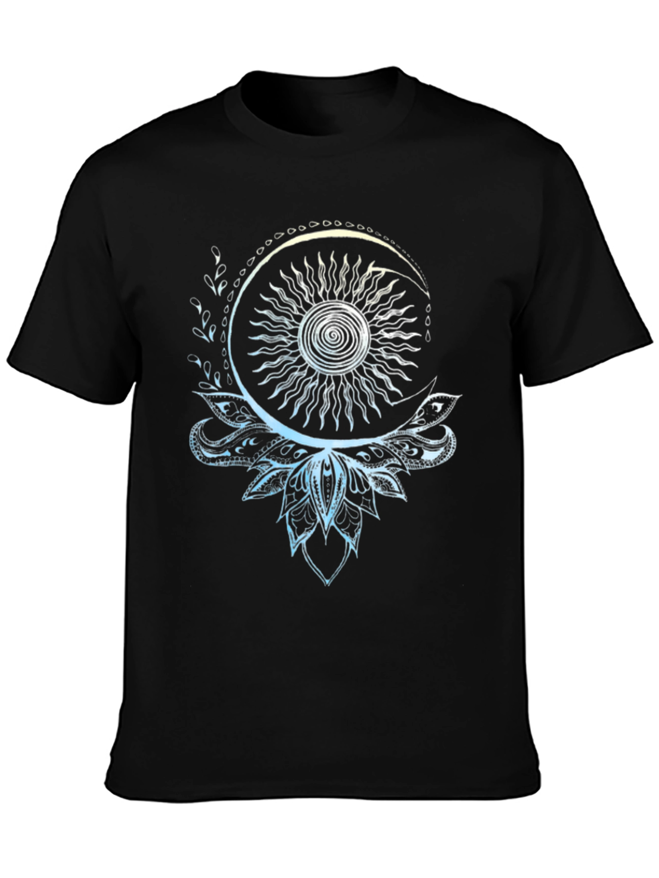Celestial Sun and Moon Lotus T-Shirt