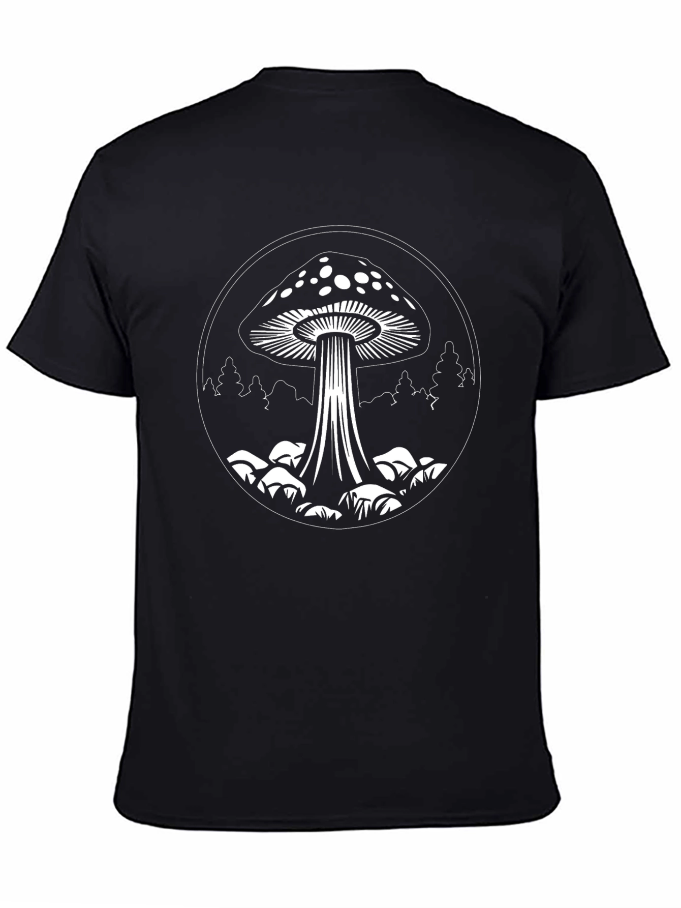 Mushroom Graphic Tee - Black