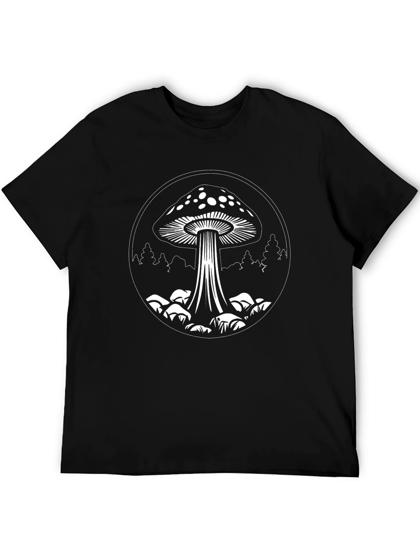 Mushroom Graphic Tee - Black