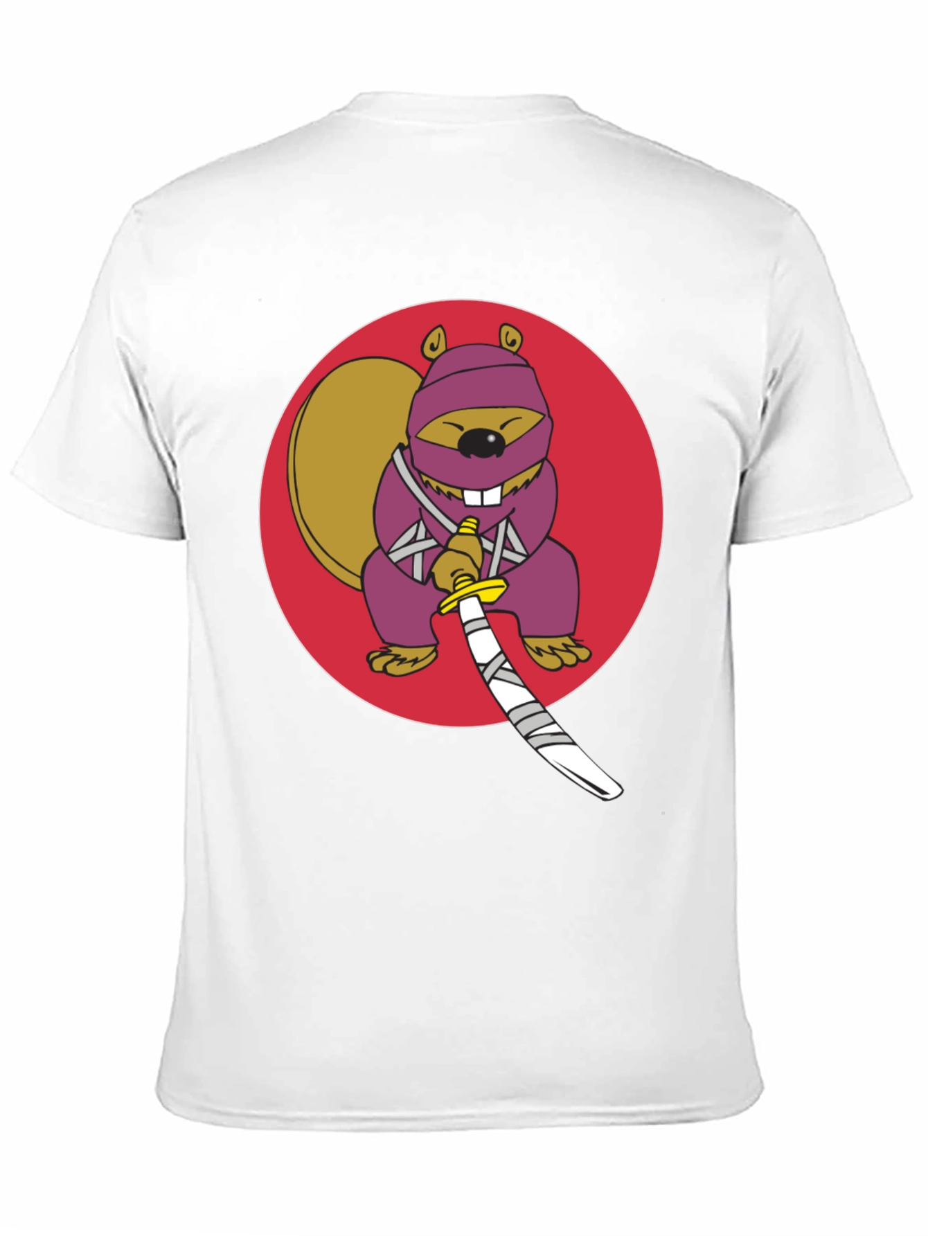 Ninja Squirrel Graphic Tee - Black Cotton T-Shirt
