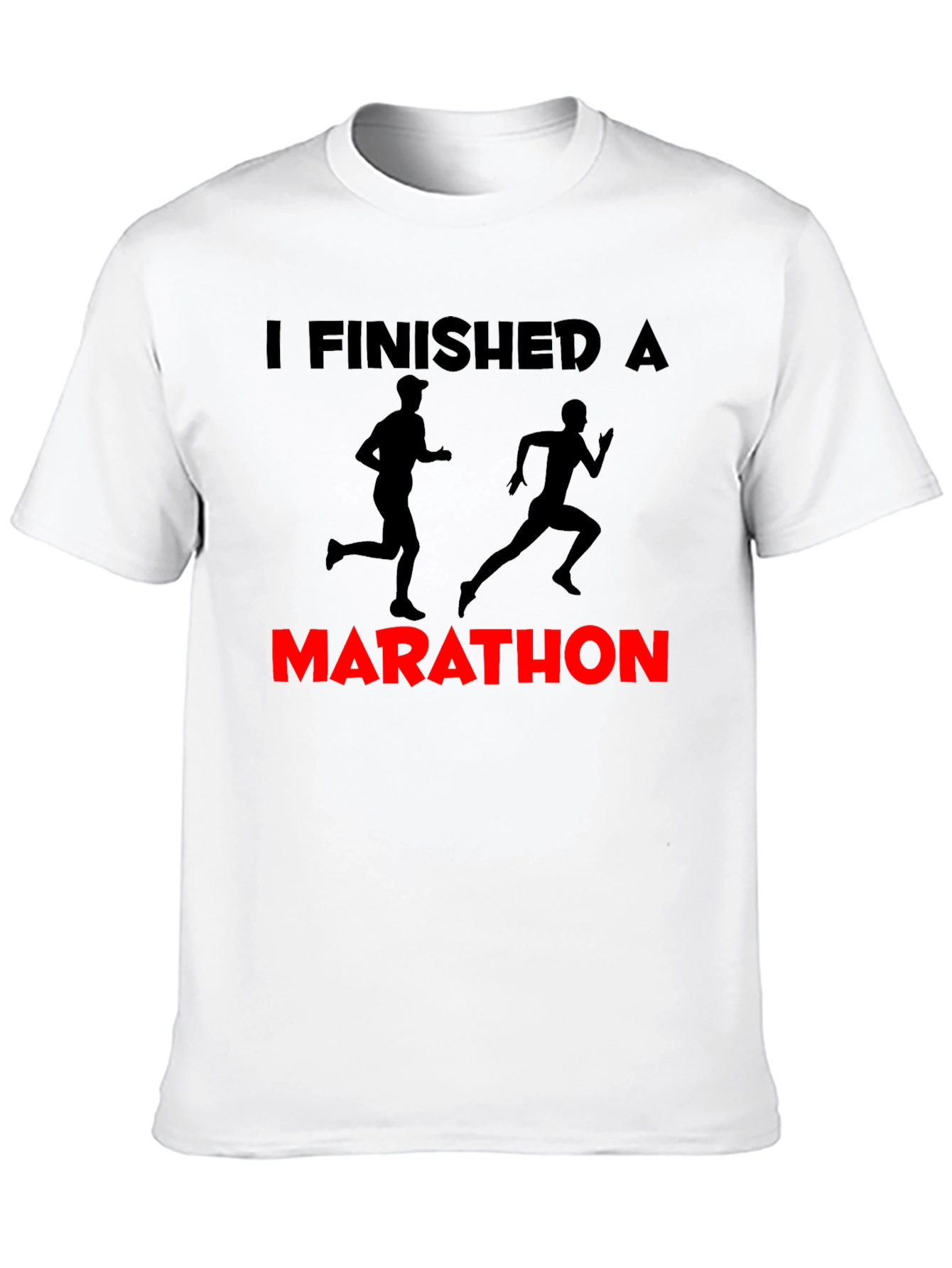 I Finished a Marathon Black Graphic Tee