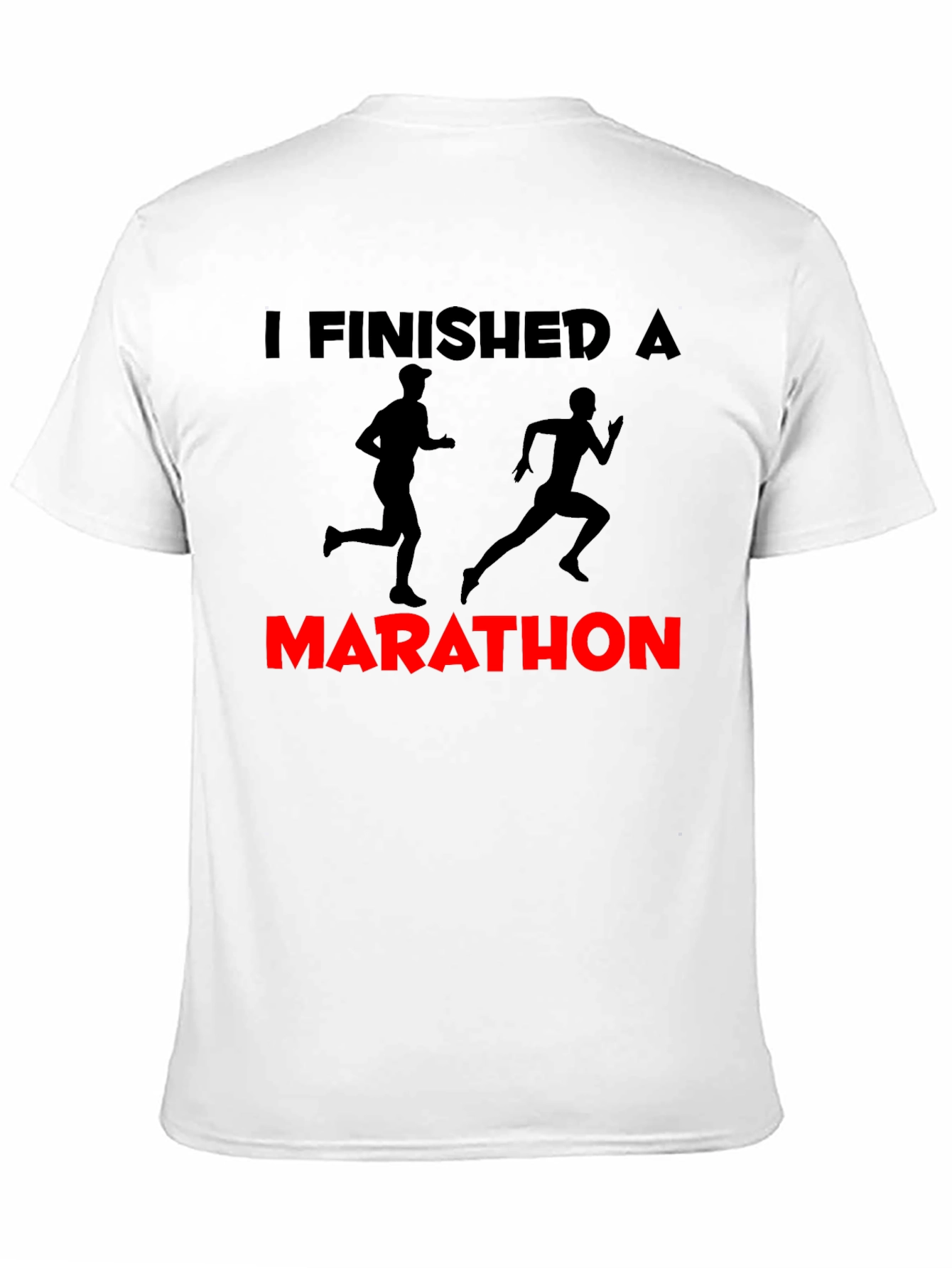 I Finished a Marathon Black Graphic Tee